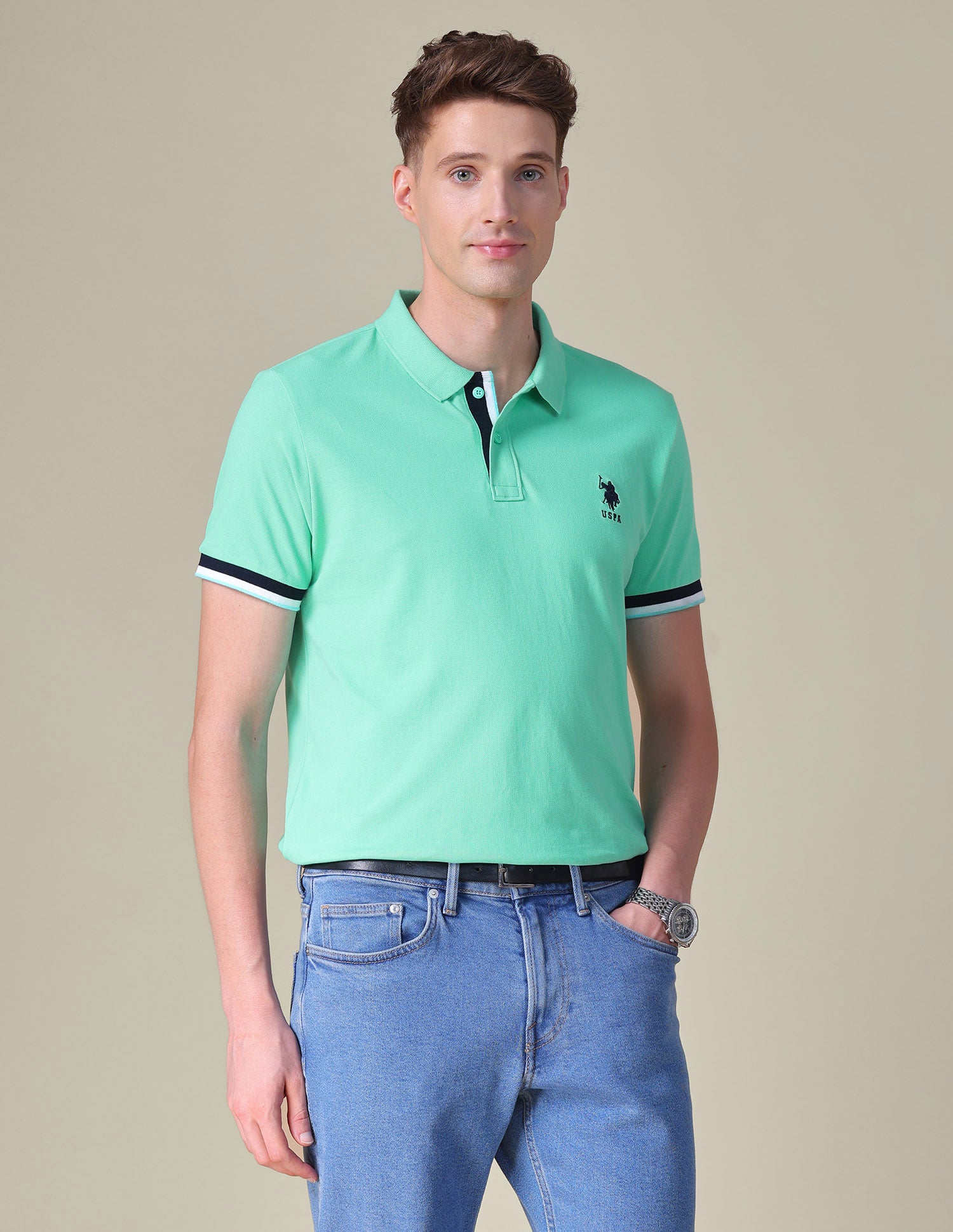 Solid Regular Fit Polo Shirt