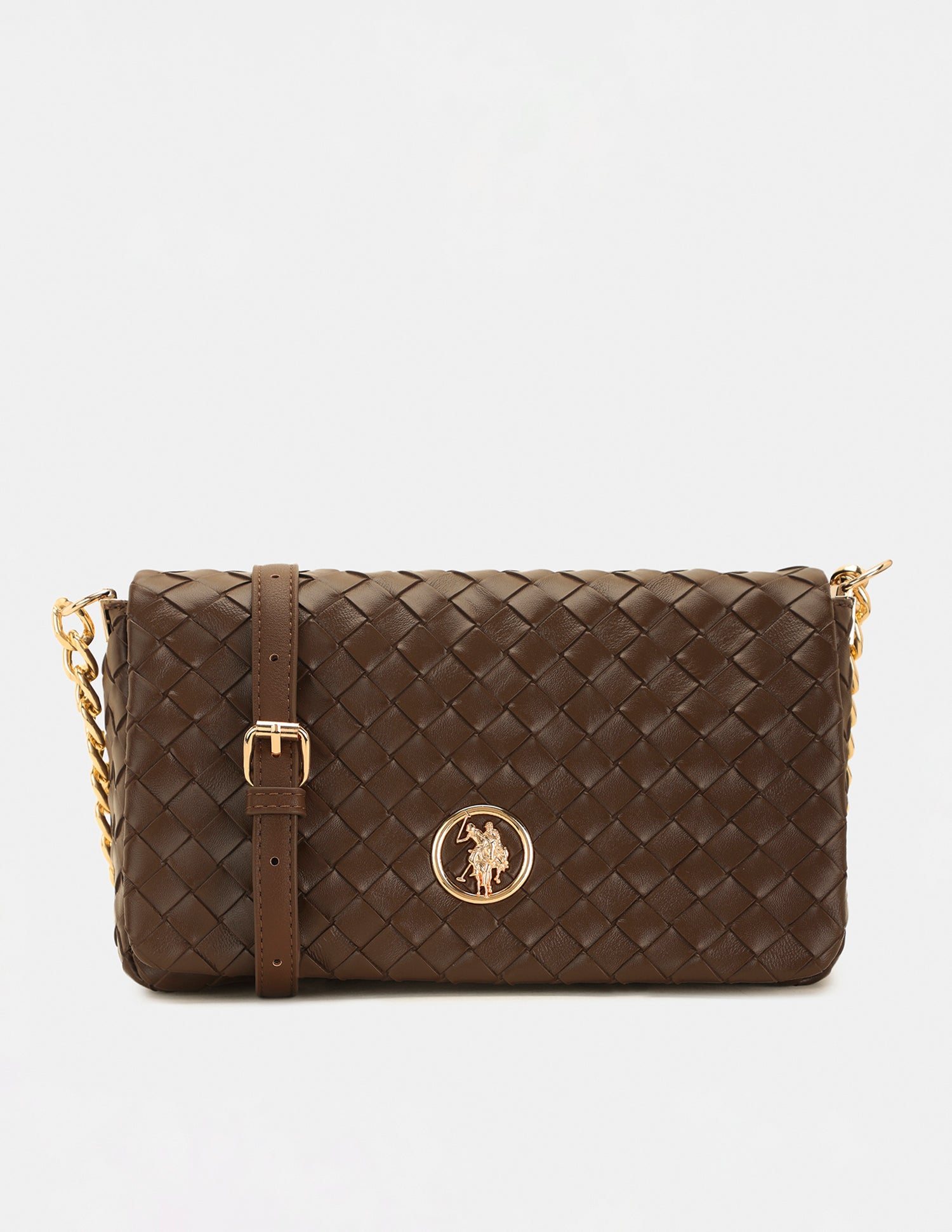 Women Angie Patterned Weave Crossbody Bag