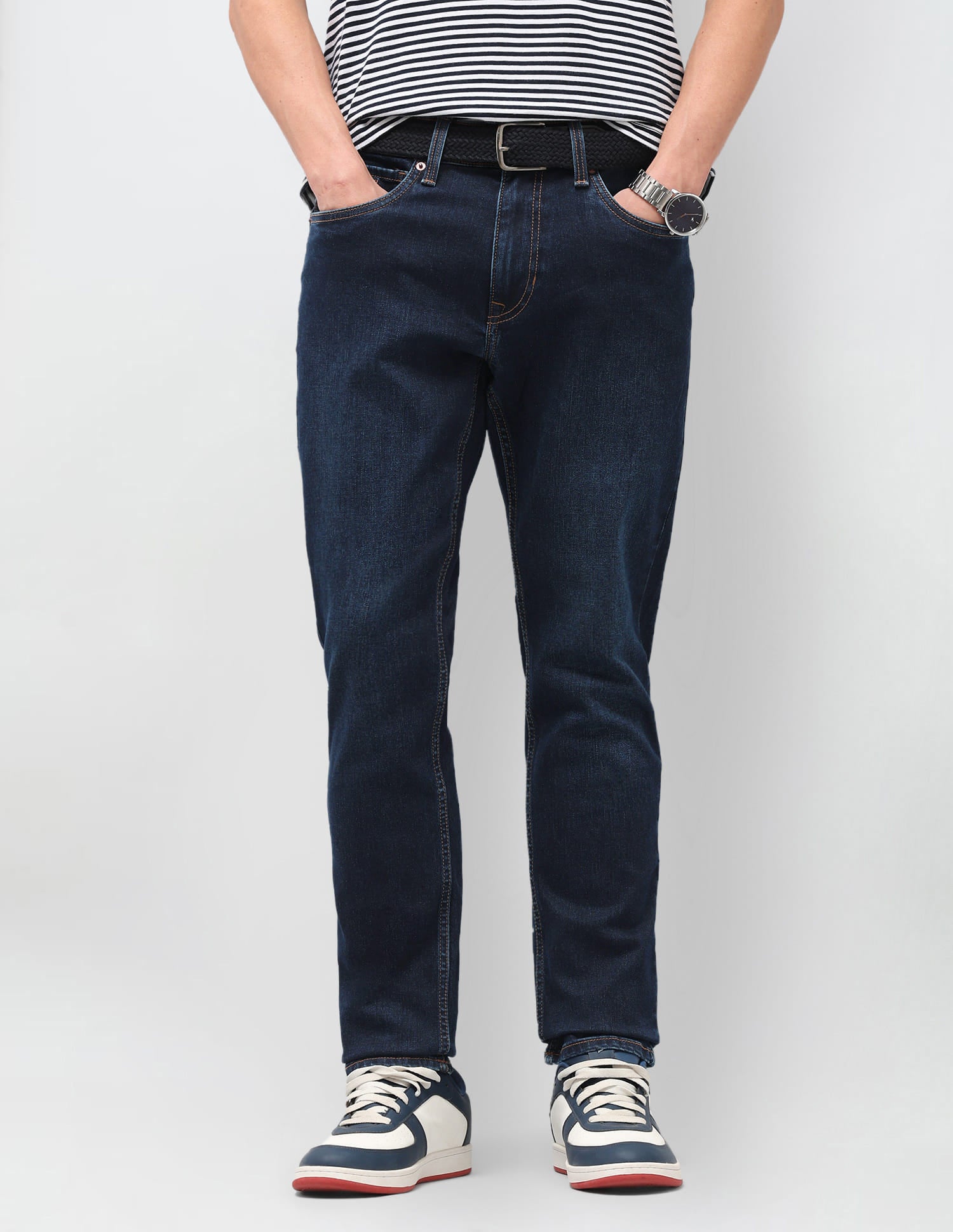 Solid Slim Fit Jeans Blue - U.S. Polo Assn. India | Large