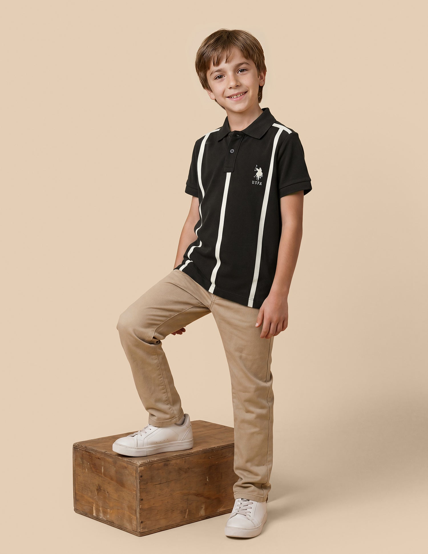 Brand Printed Regular Fit Polo Shirt Brown - U.S. Polo Assn. India | Large