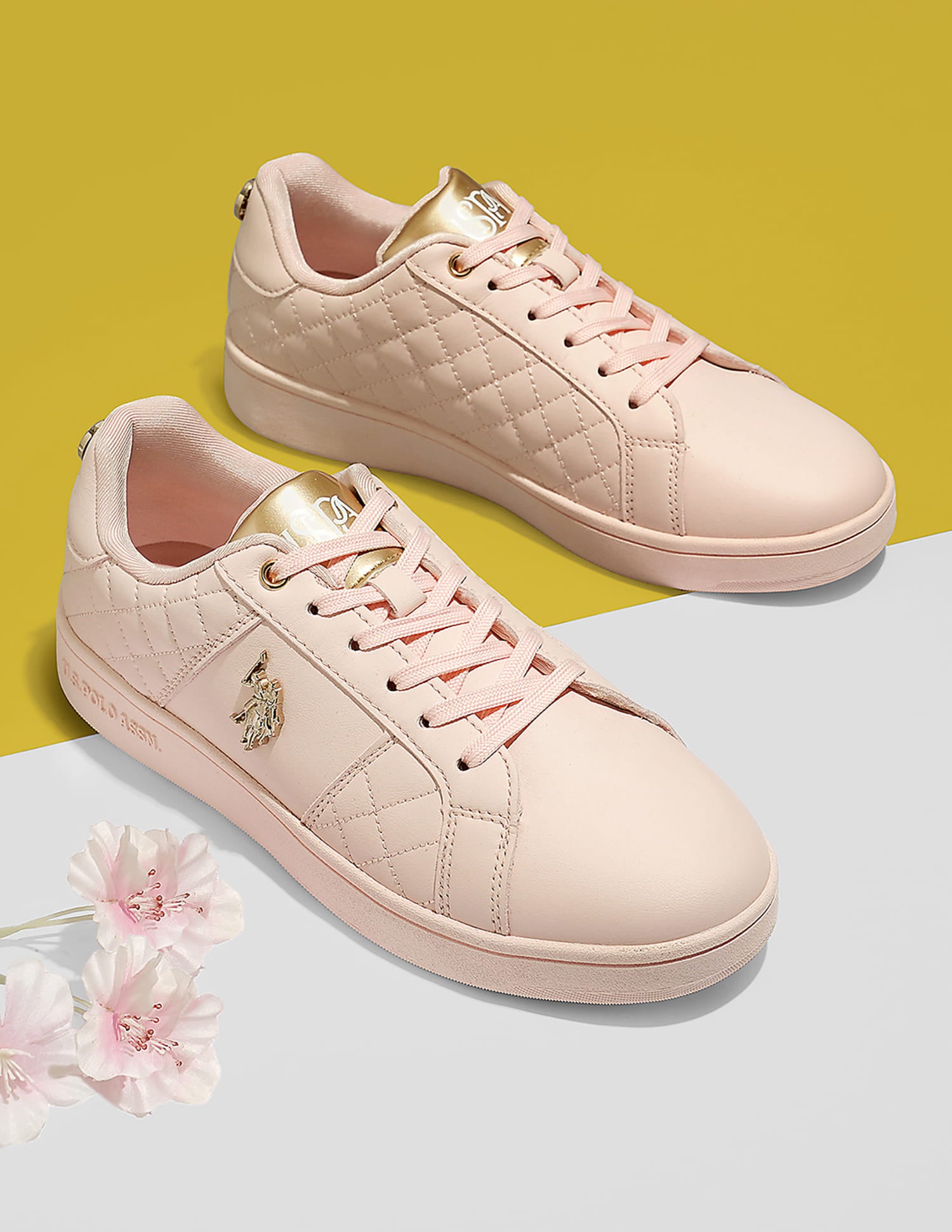 Women Logo Simone 2.0 Sneakers Pink - U.S. Polo Assn. India | Large