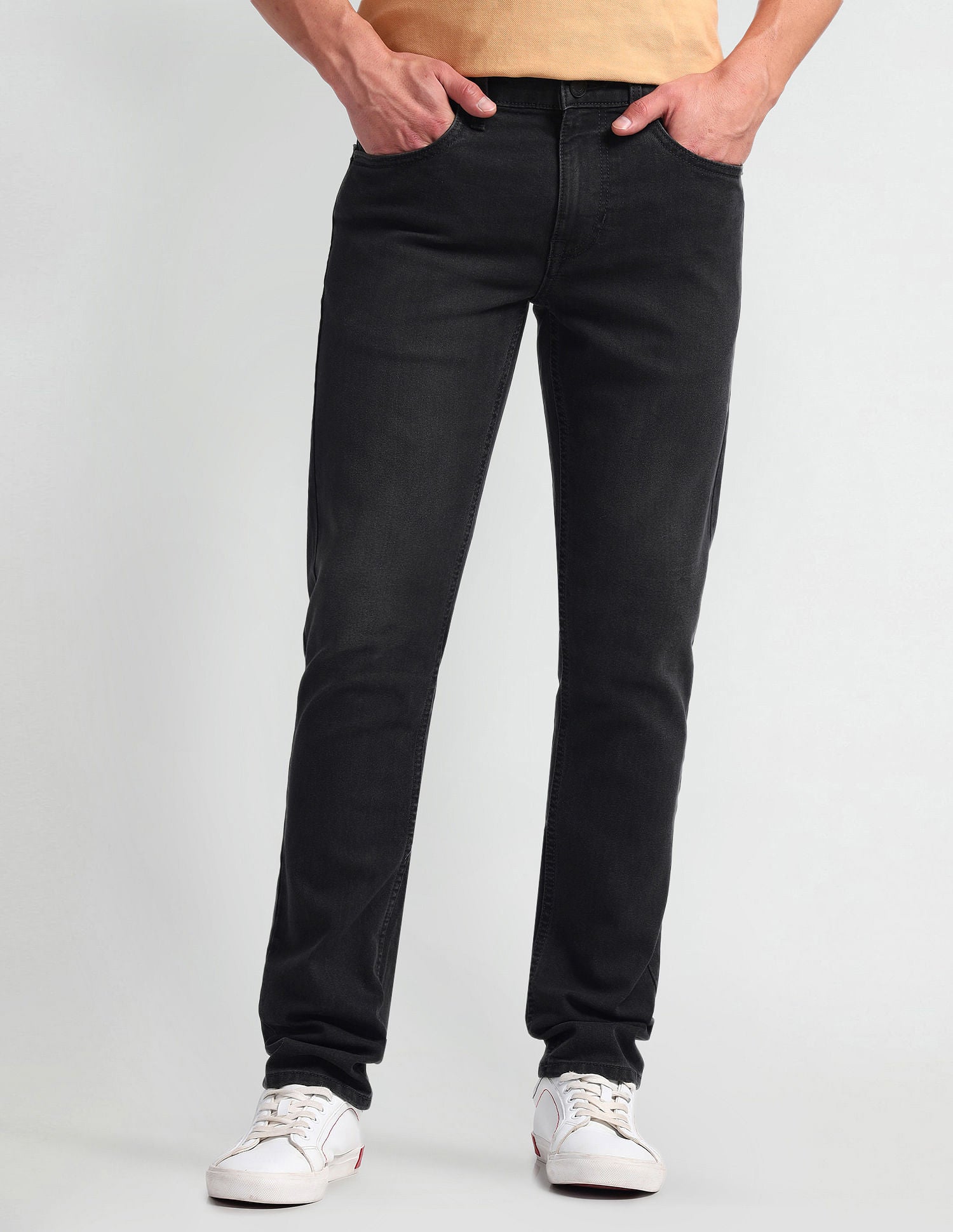 Regallo Skinny Fit Black Jeans Black - U.S. Polo Assn. India | Large