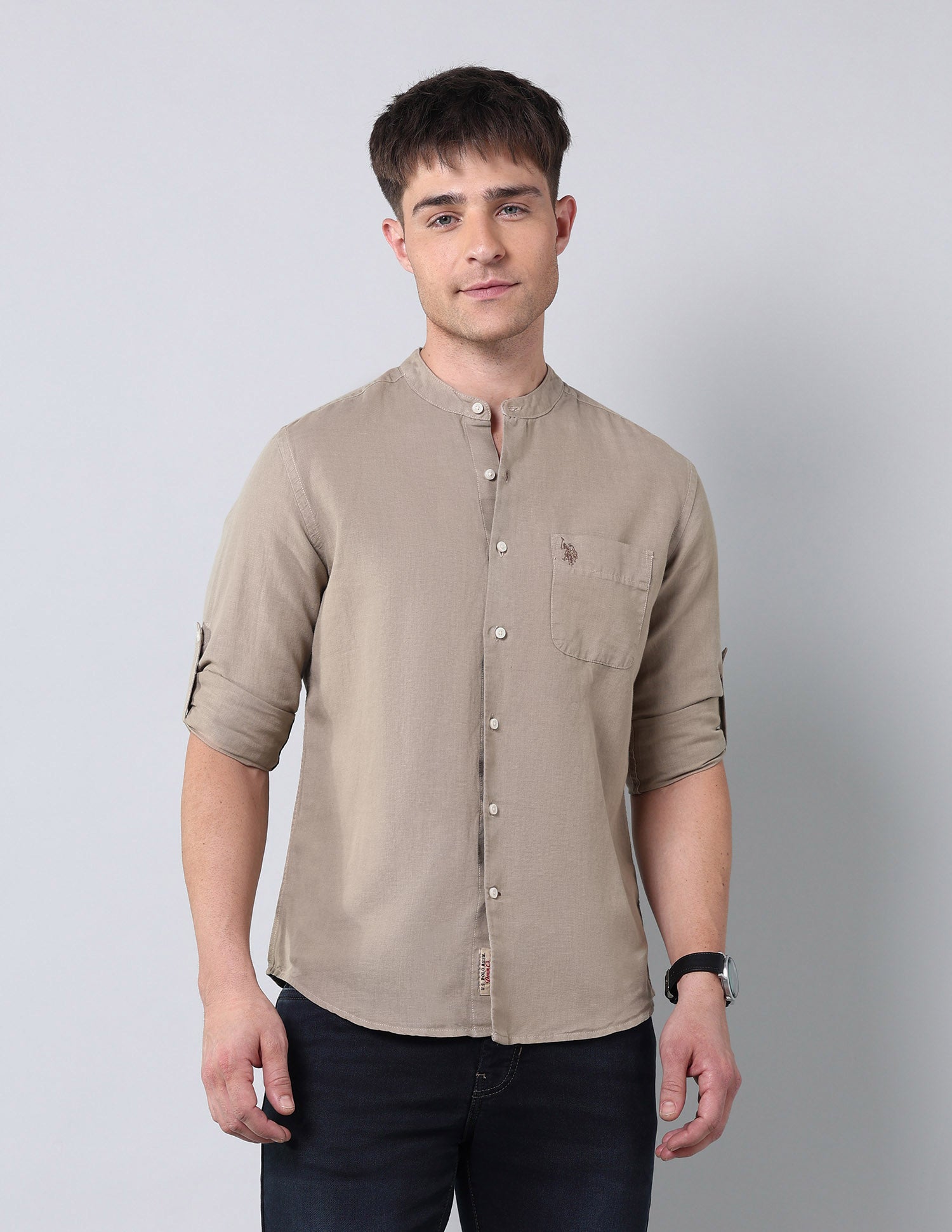 Solid Regular Fit Poplin Shirt