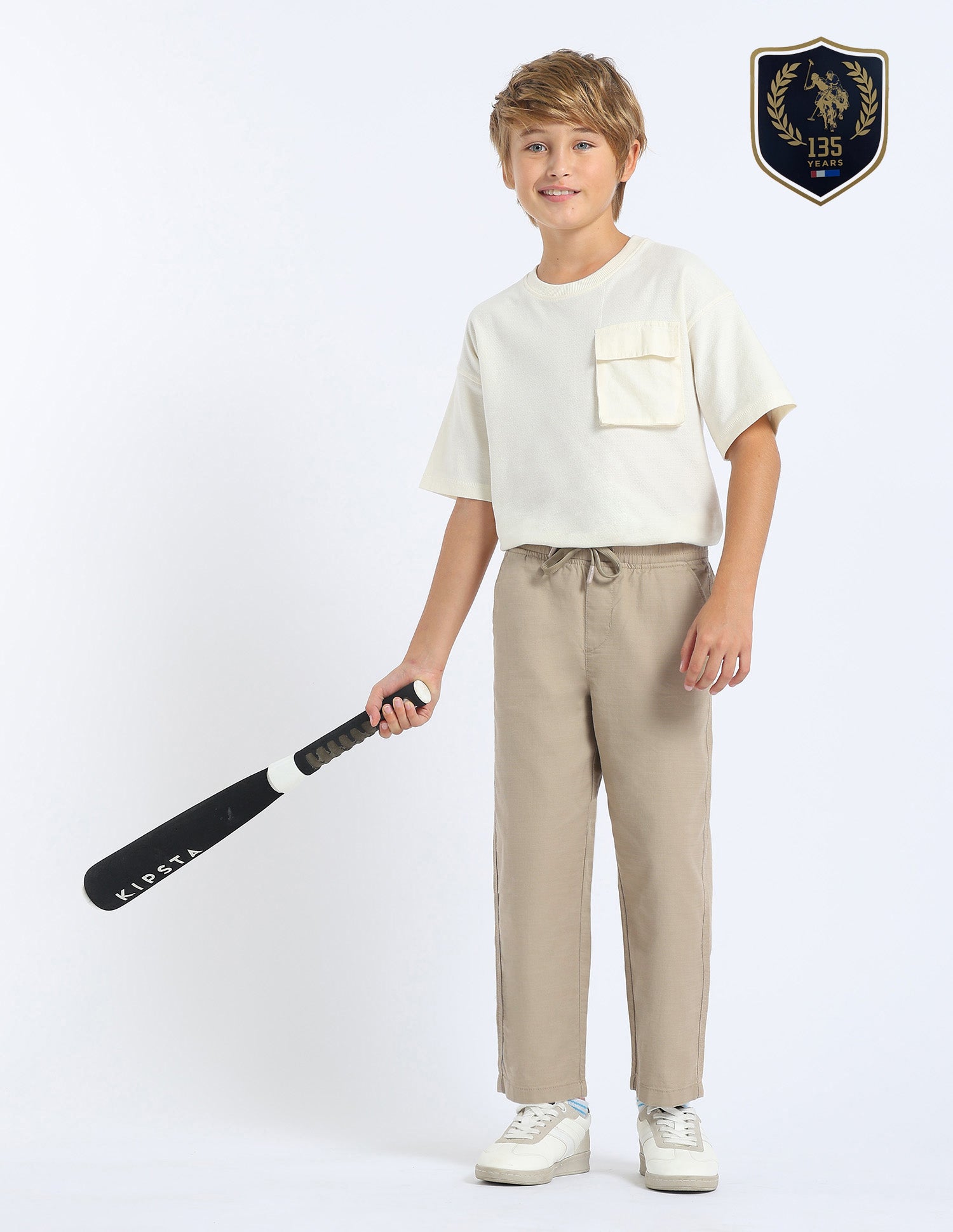 Boys Solid Relaxed Fit Trousers