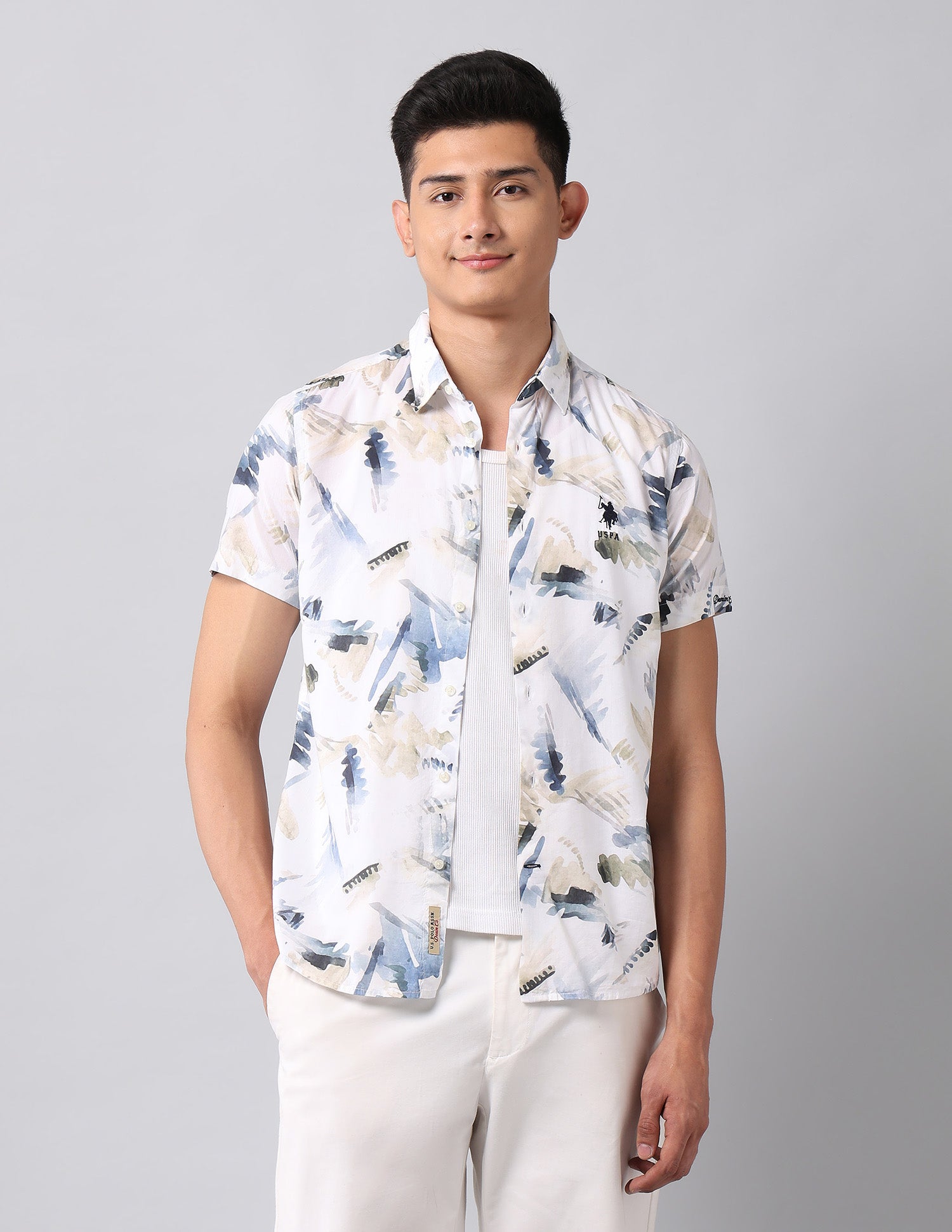 Abstract Printed Regular Fit Shirt
