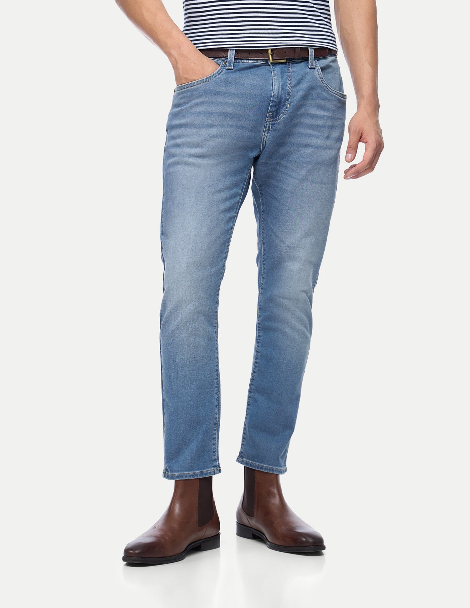 Henry Tapered Fit Blue Jeans Light Blue - U.S. Polo Assn. India | Large