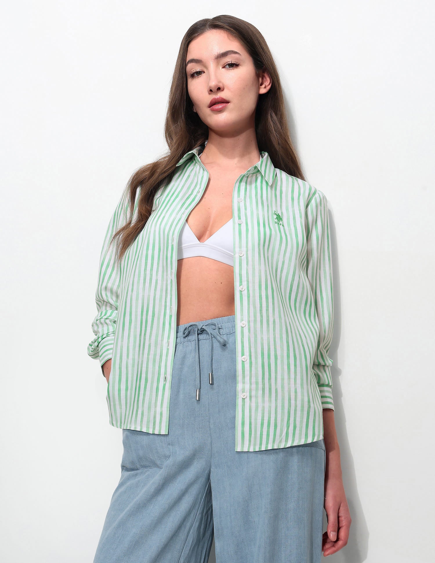 Regular Fit Vertical Striped Shirt