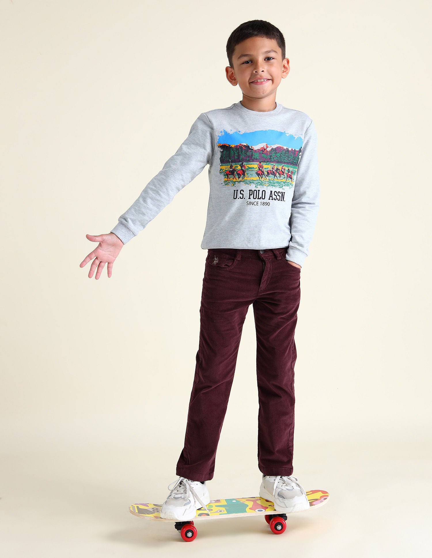 Boys Corduroy Slim Fit Trousers