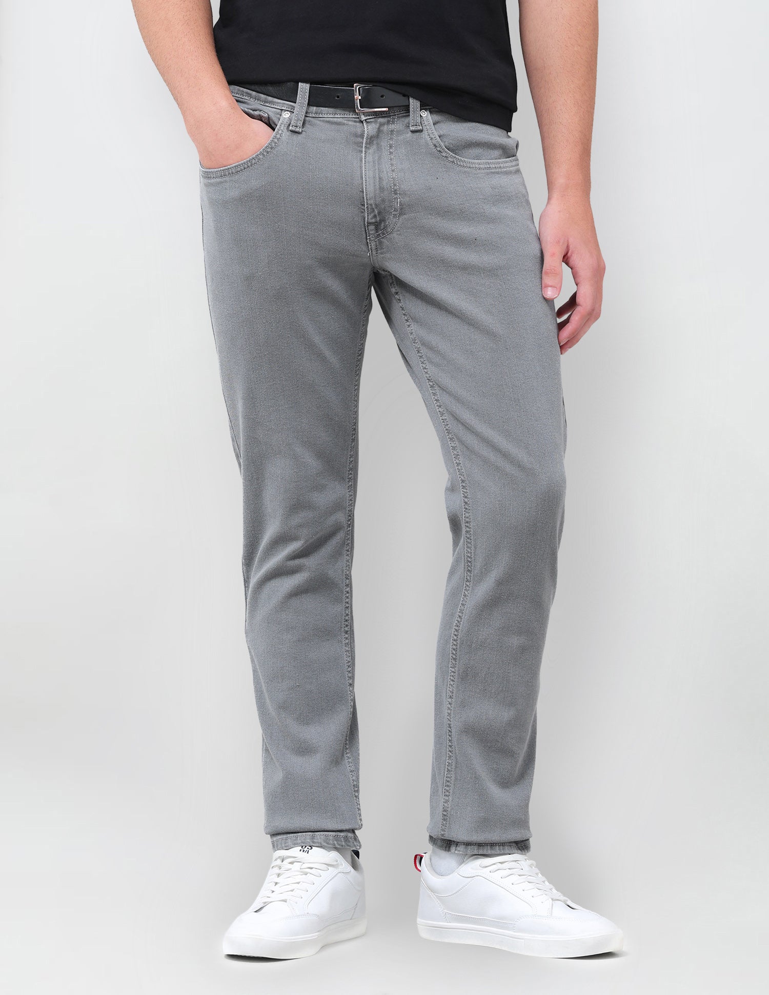 Brandon Slim Tapered Fit Grey Jeans Grey - U.S. Polo Assn. India | Large