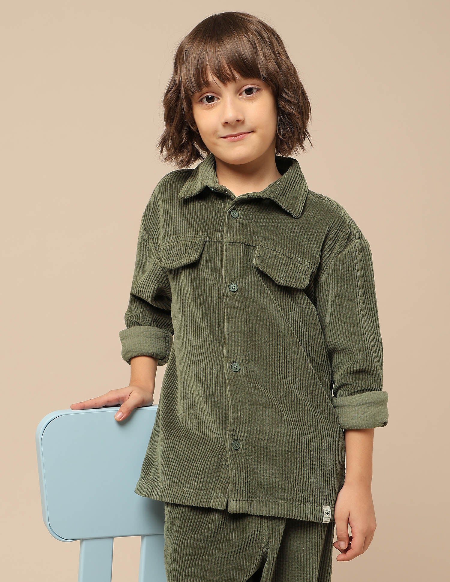Boys Corduroy Regular Fit Shacket
