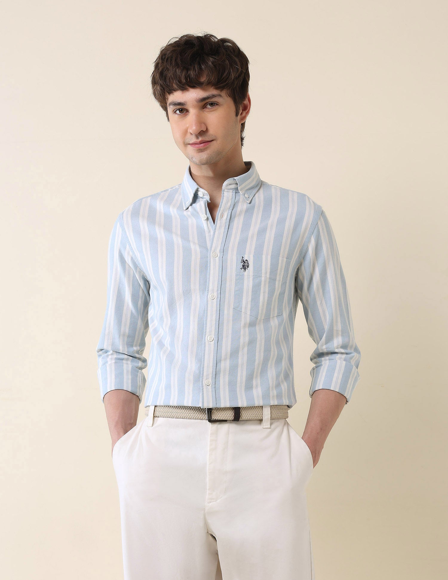 Vertical Striped Oxford Shirt