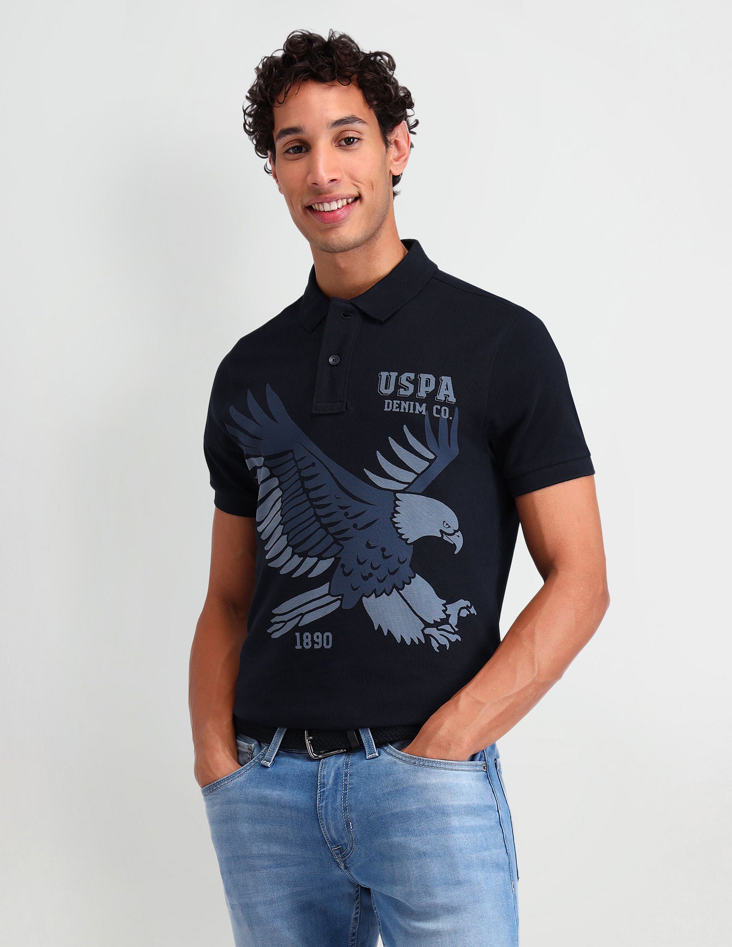 Americana Muscle Fit Brand Polo Shirt