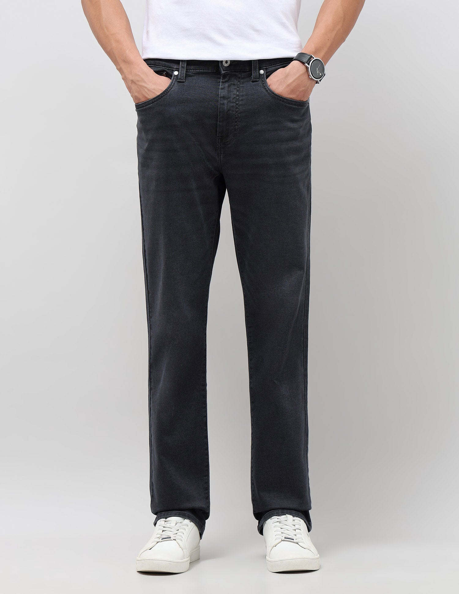 Harold Slim Straight Fit Grey Jeans