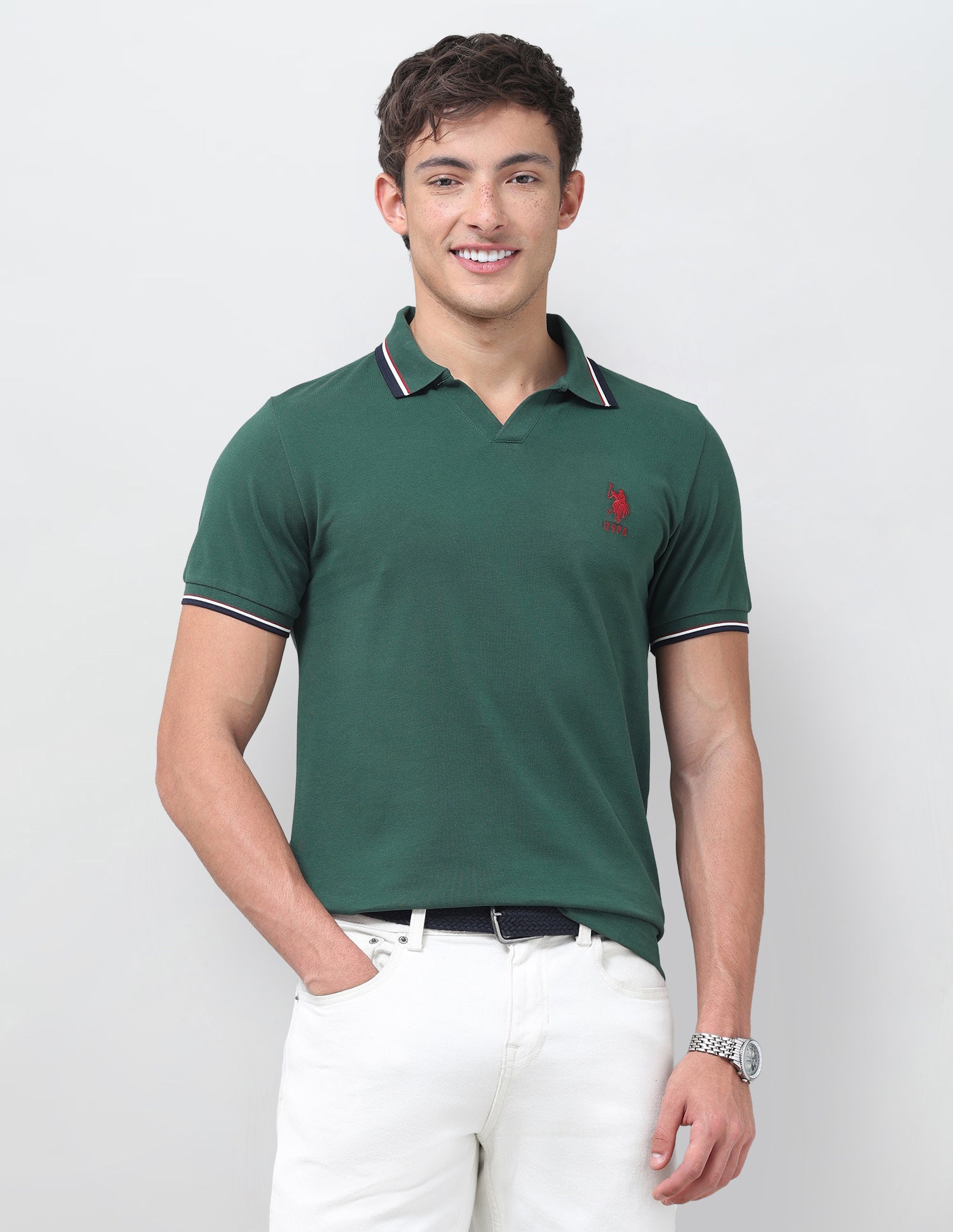 Solid Relaxed Fit Polo Shirt