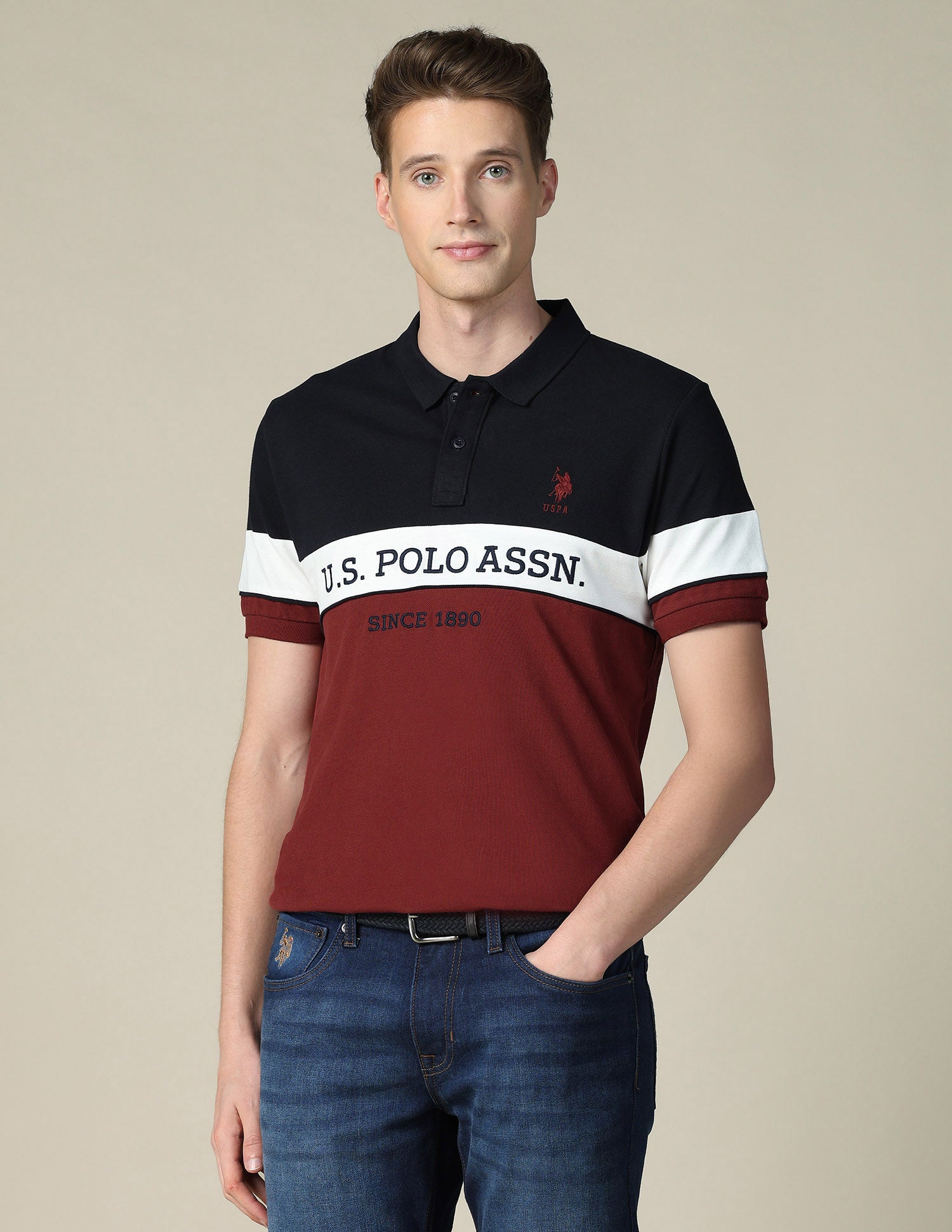 Brand Embroidered Regular Fit Polo Shirt