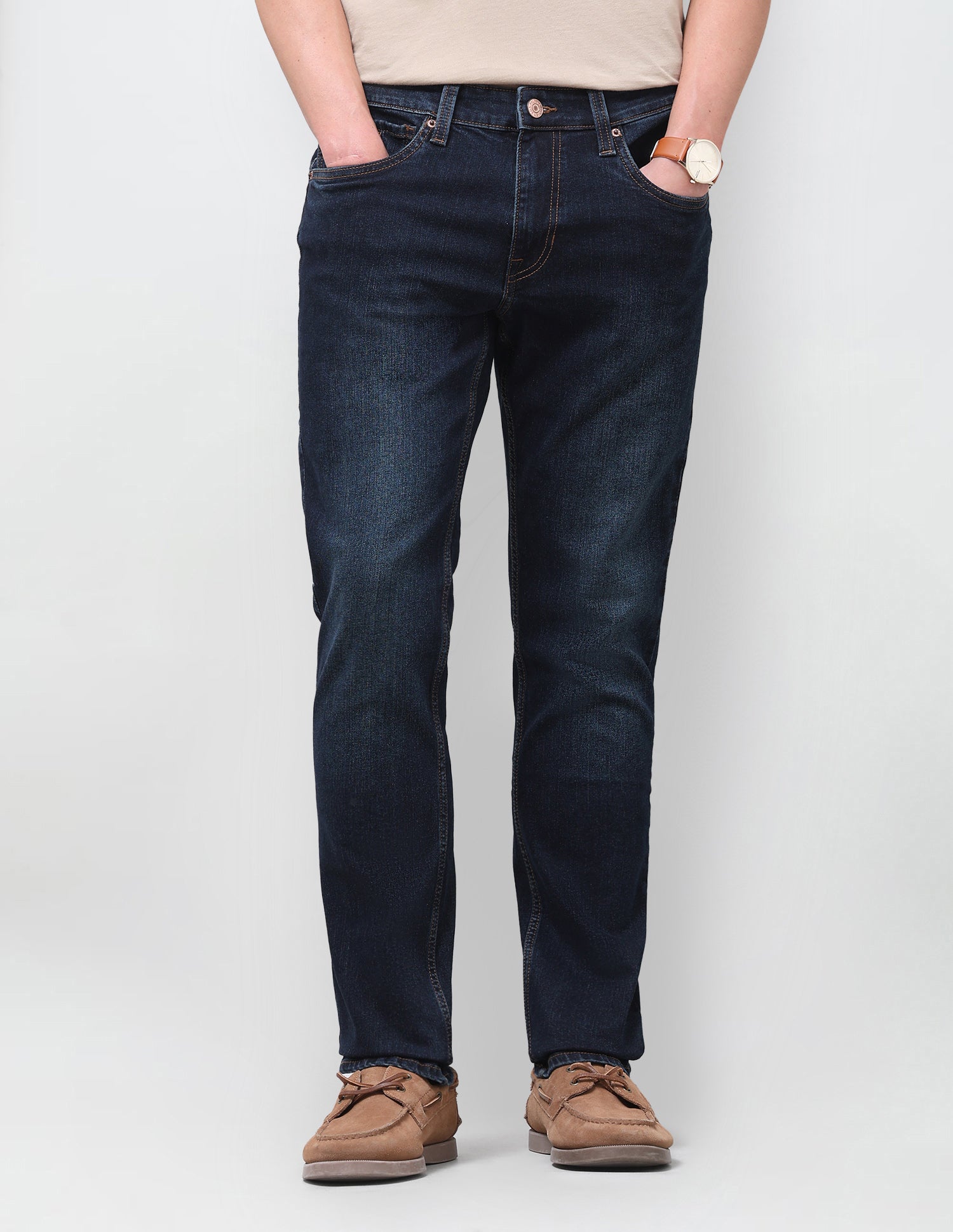 Brandon Slim-Tapered Fit Blue Jeans Dark Indigo - U.S. Polo Assn. India | Large