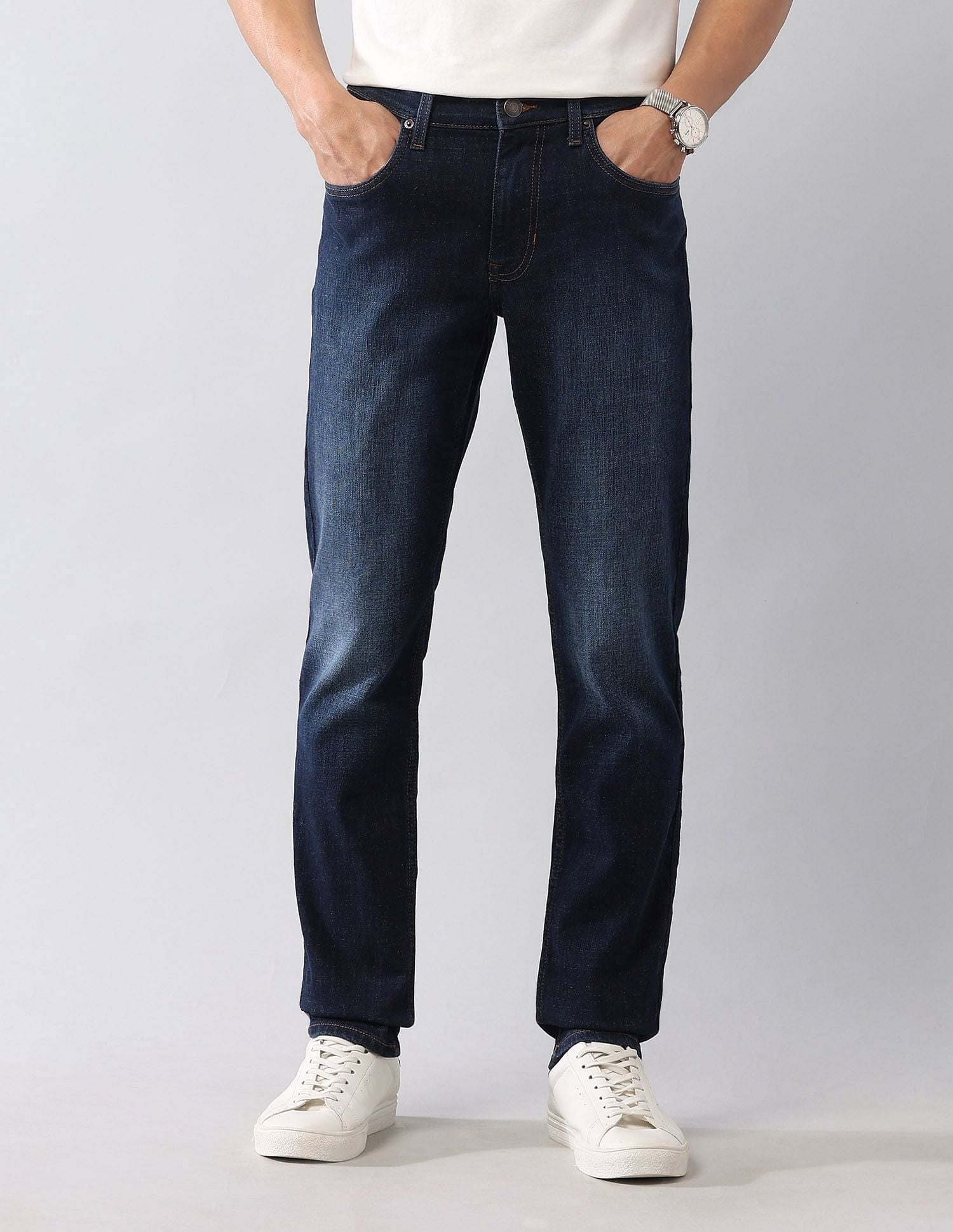 Brandon Slim Tapered Fit Blue Jeans