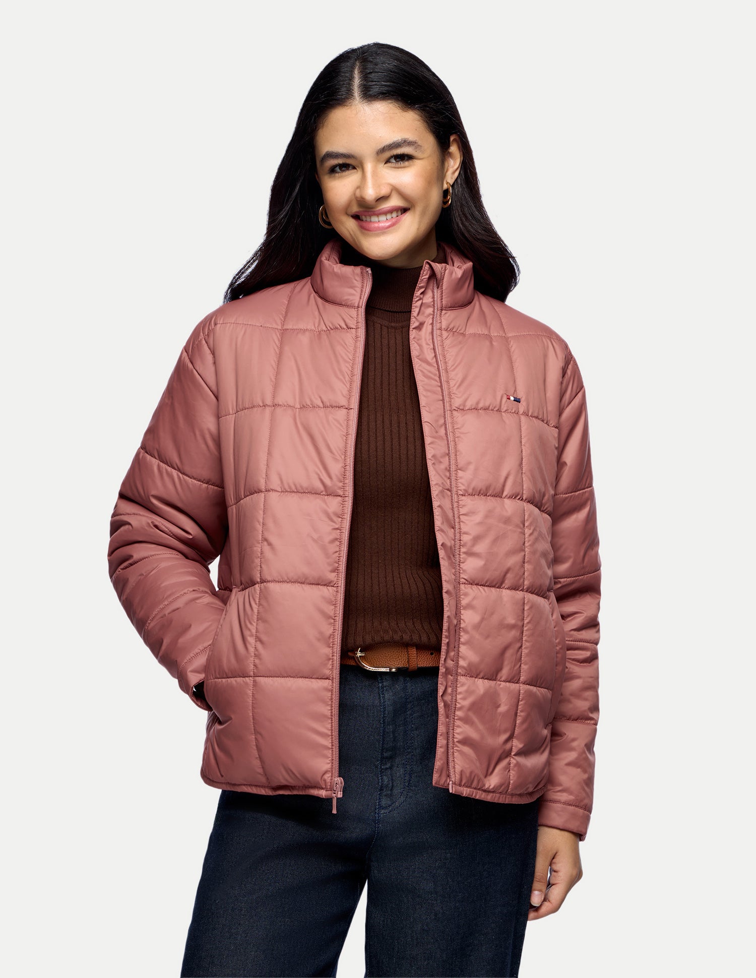 Relaxed Fit High Low Puffer Jacket Pink - U.S. Polo Assn. India | Large