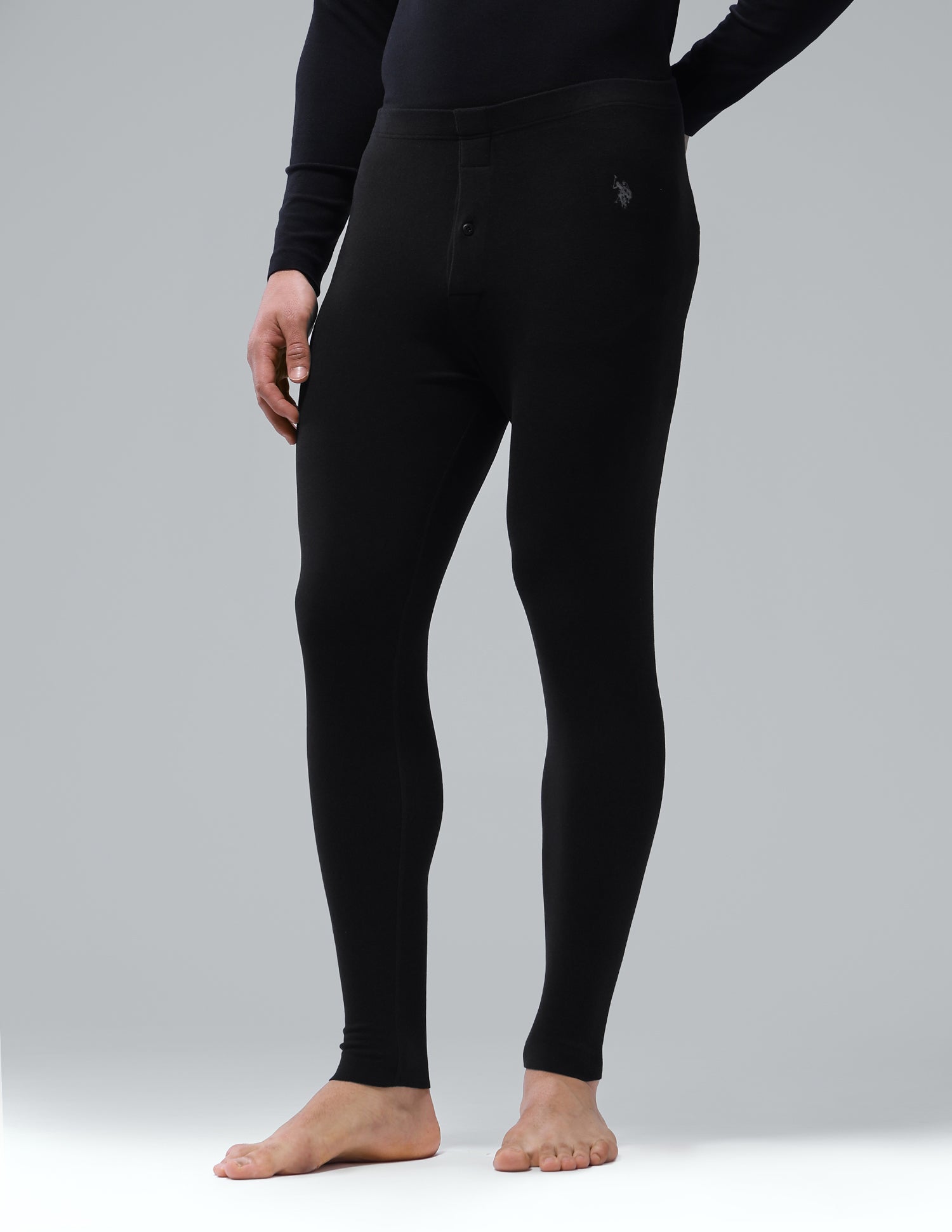 Comfort Fit Solid PH002 Thermal Track Pants - Pack Of 1 Black - U.S. Polo Assn. India | Large