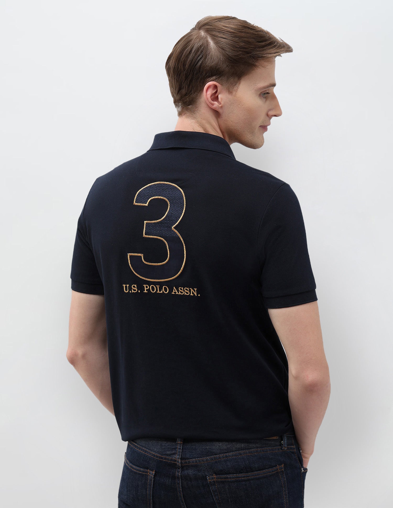 Numeric Brand Embroidered Regular Fit Polo Shirt