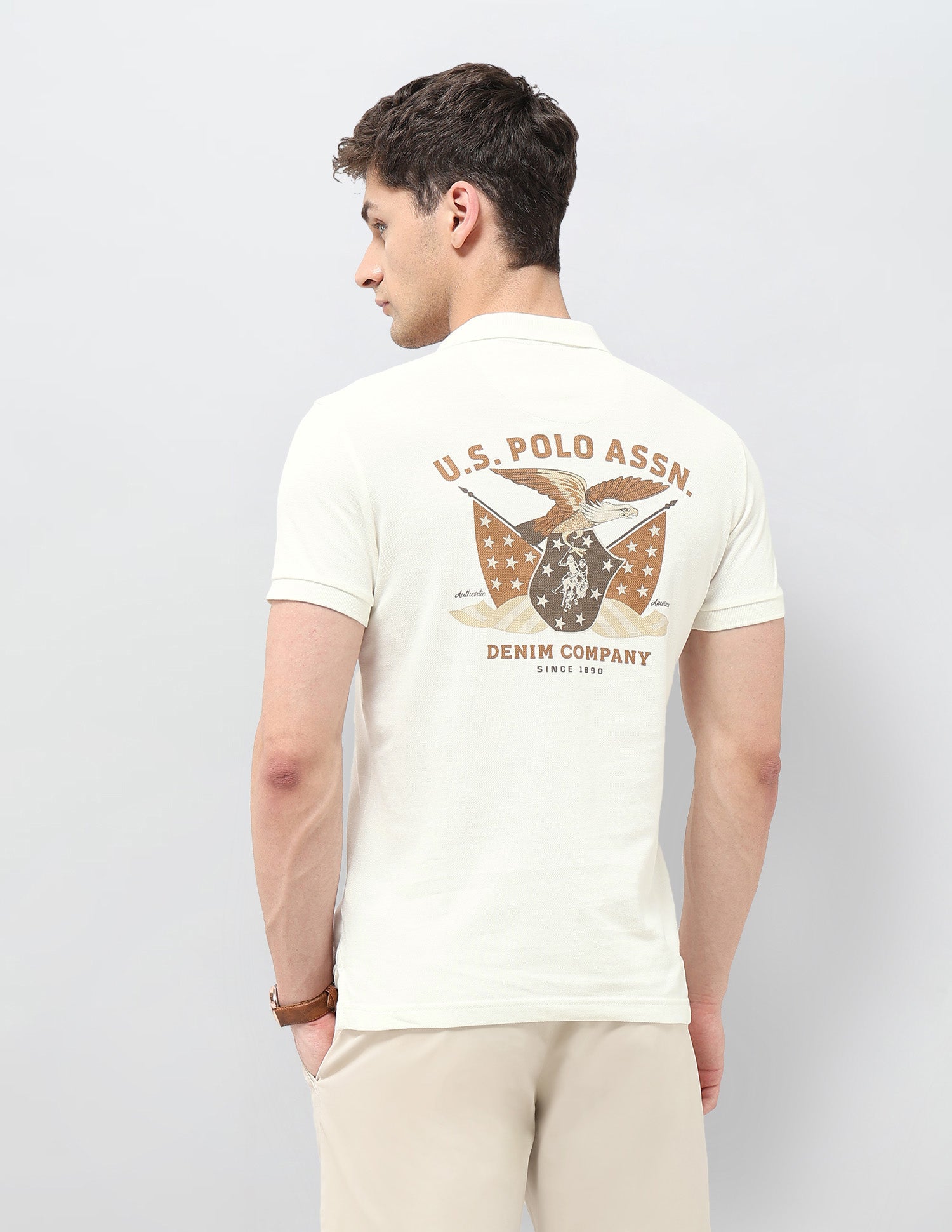 Graphic Brand Printed Regular Fit Polo Shirt