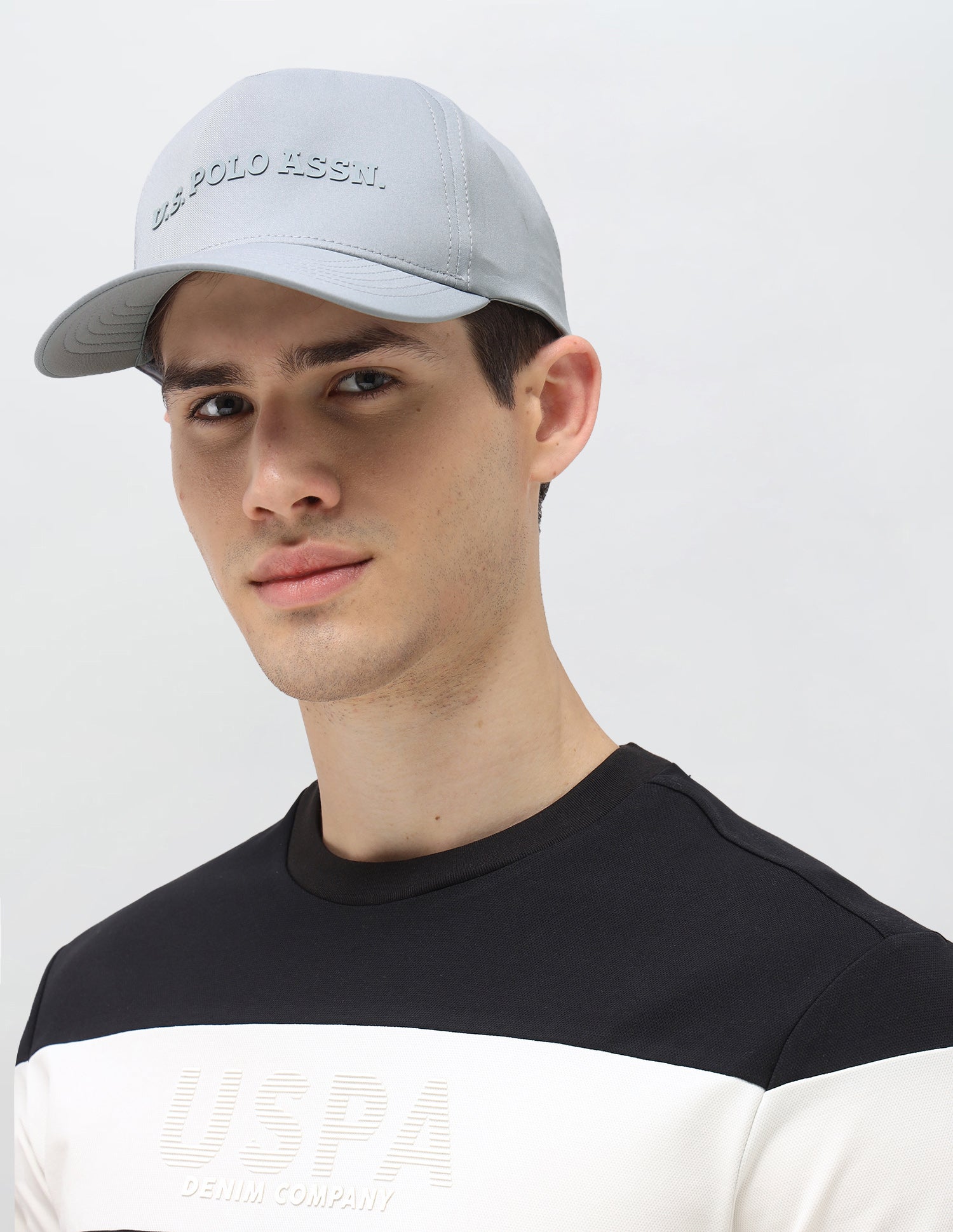 Brand Embossed Cap Light Grey - U.S. Polo Assn. India | Large