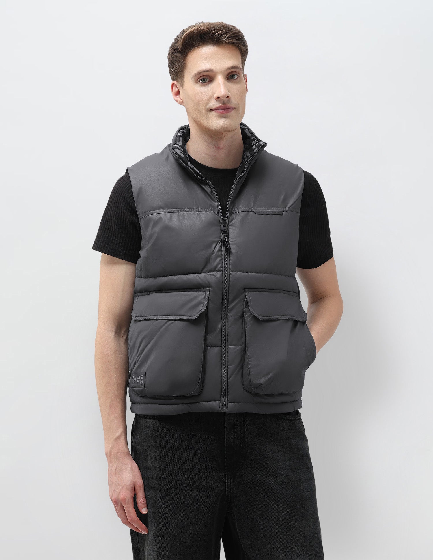 Reversible Regular Fit Puffer Jacket