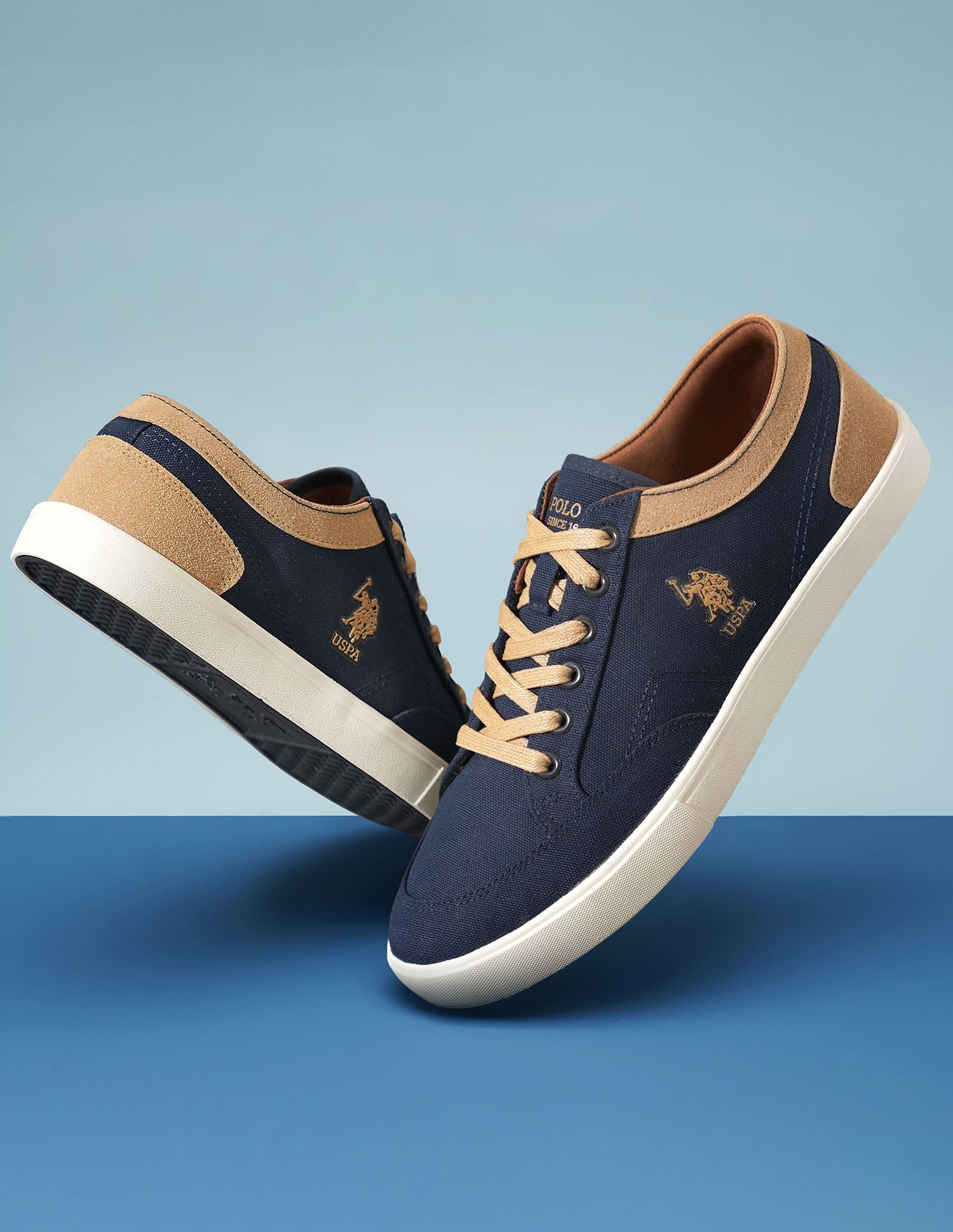 Men Monton 6.0 Colourblocked Sneakers Navy - U.S. Polo Assn. India | Large