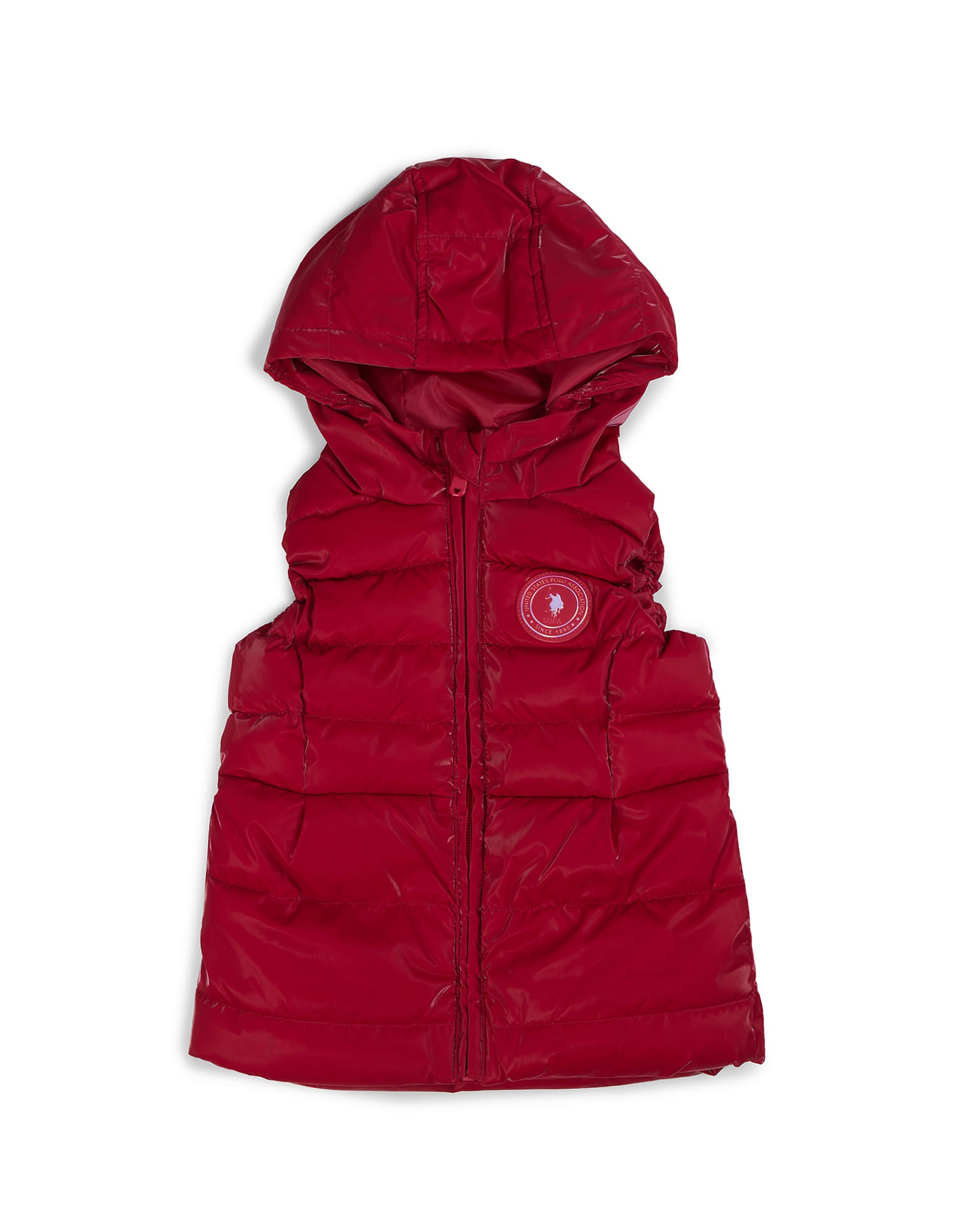 Girls Hooded Puffer Gilet Jacket