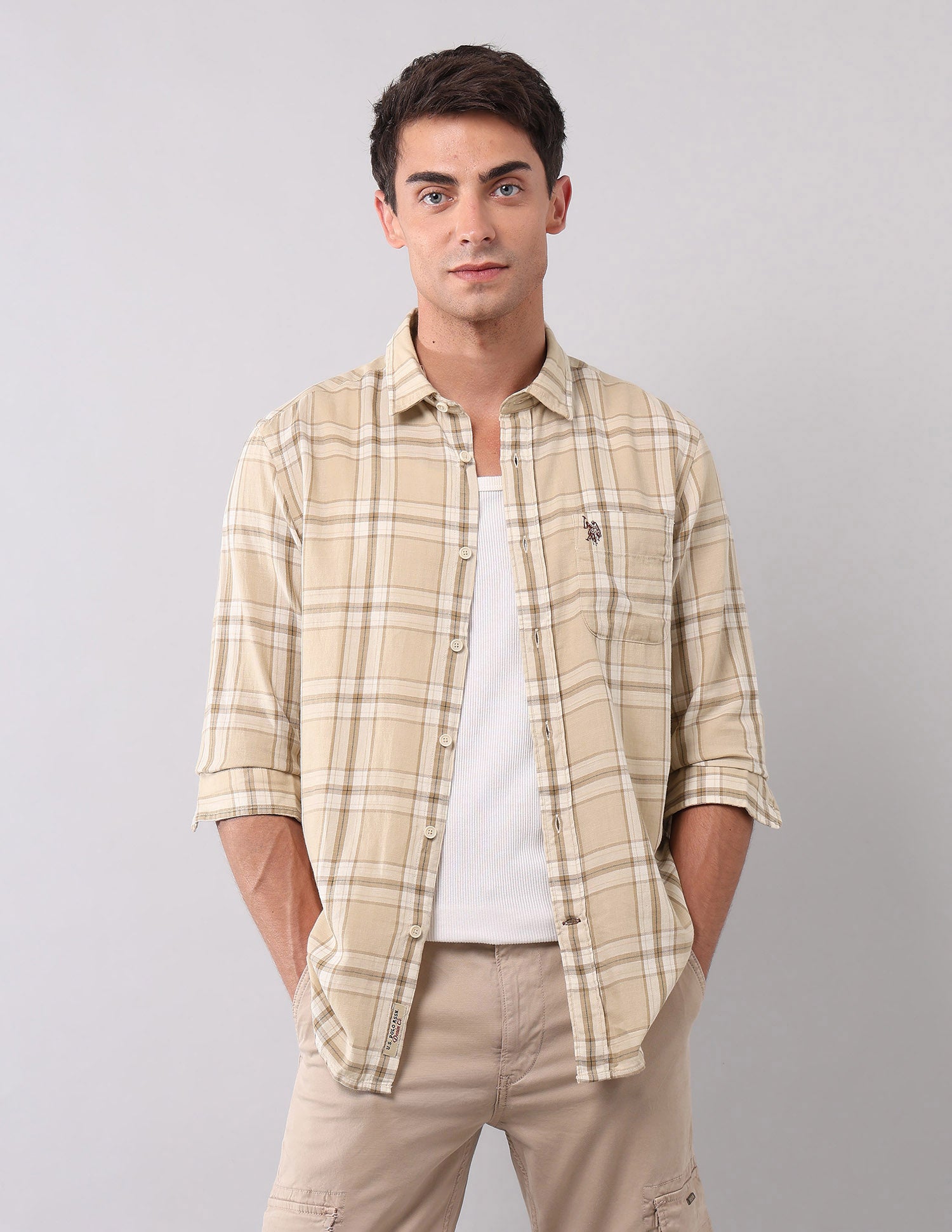 Plaid Checked Pure Cotton Shirt