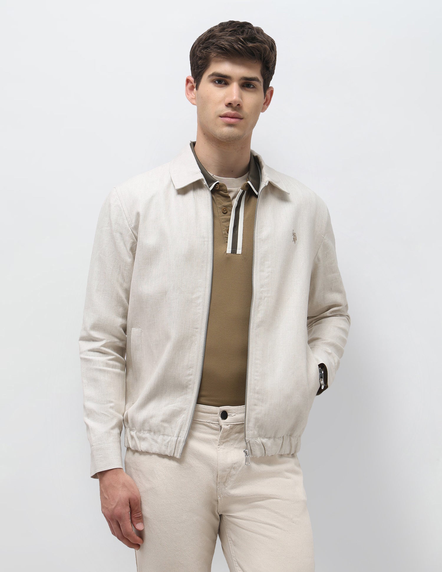 Regular Fit Solid Jacket