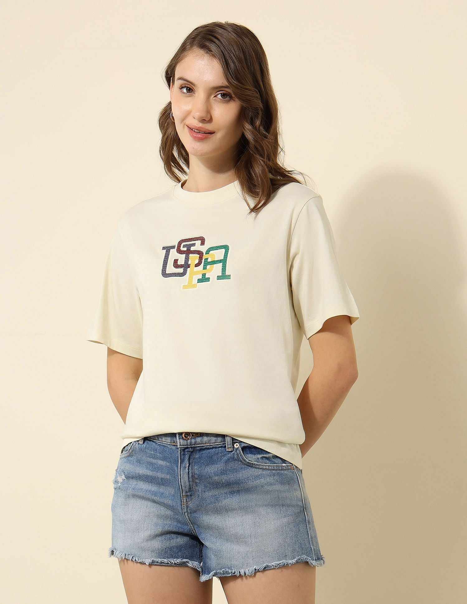 Appliqued Boxy Fit T-Shirt