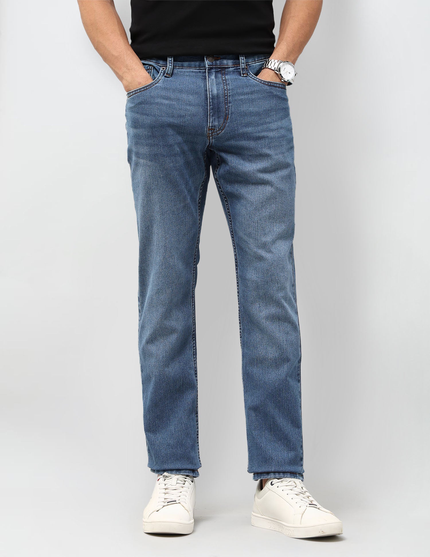 Brandon Slim Tapered Fit Blue Jeans