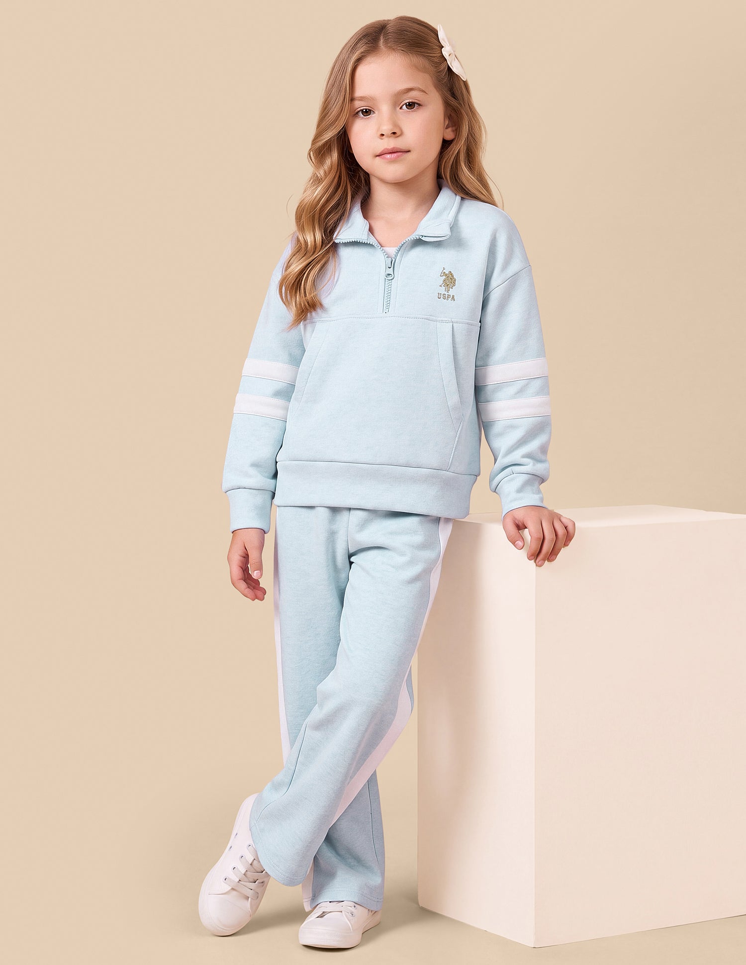 Solid Relaxed Fit Sweatshirt Blue - U.S. Polo Assn. India | Large