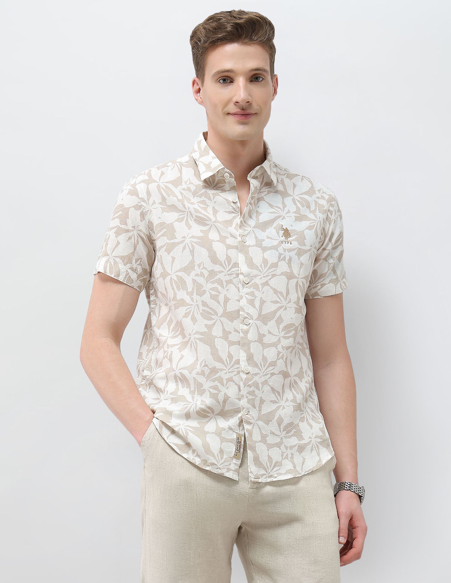 Floral Printed Motel On The Coast Shirt