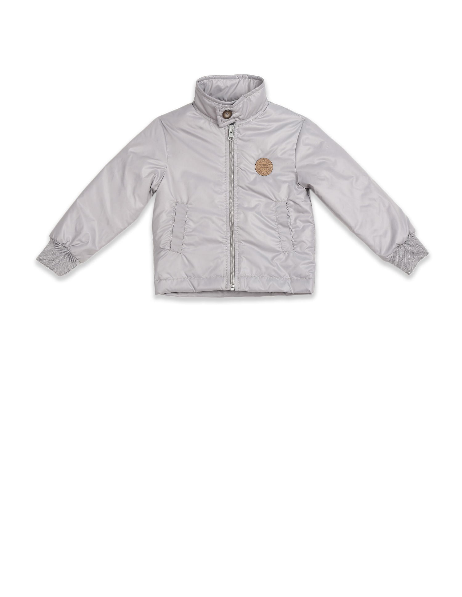 High Neck Solid Jacket