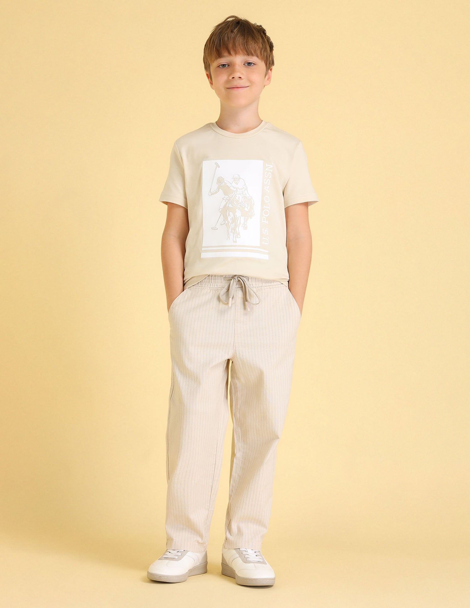 UKTRO0212 NATURAL Boys Trousers