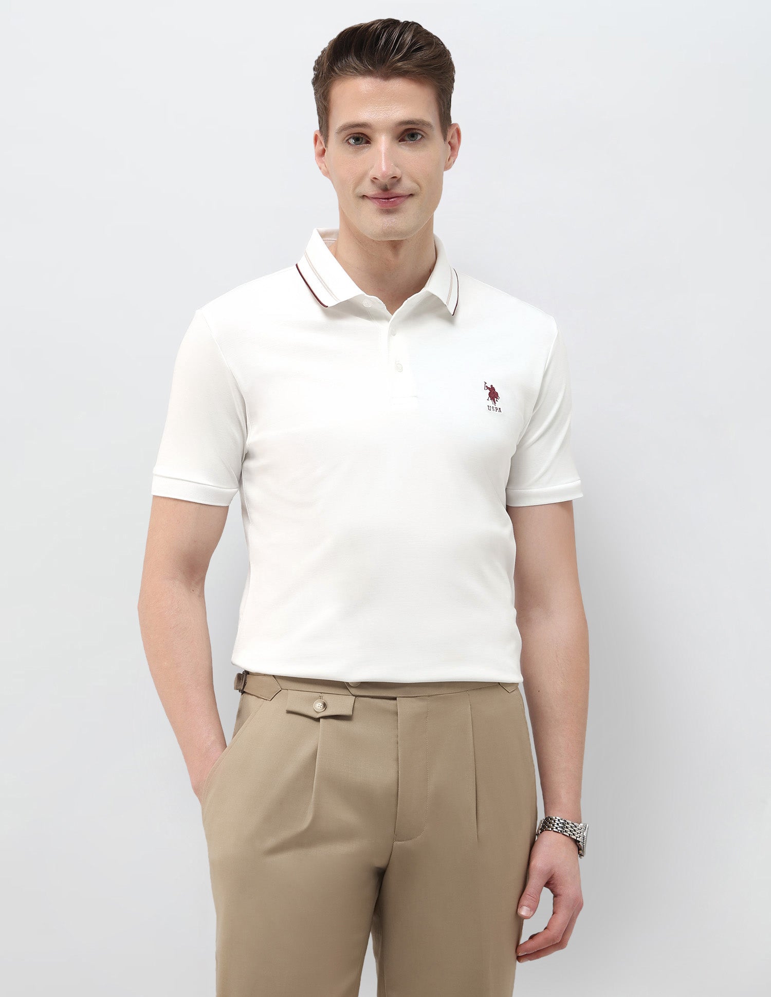 Solid Slim Fit Polo Shirt