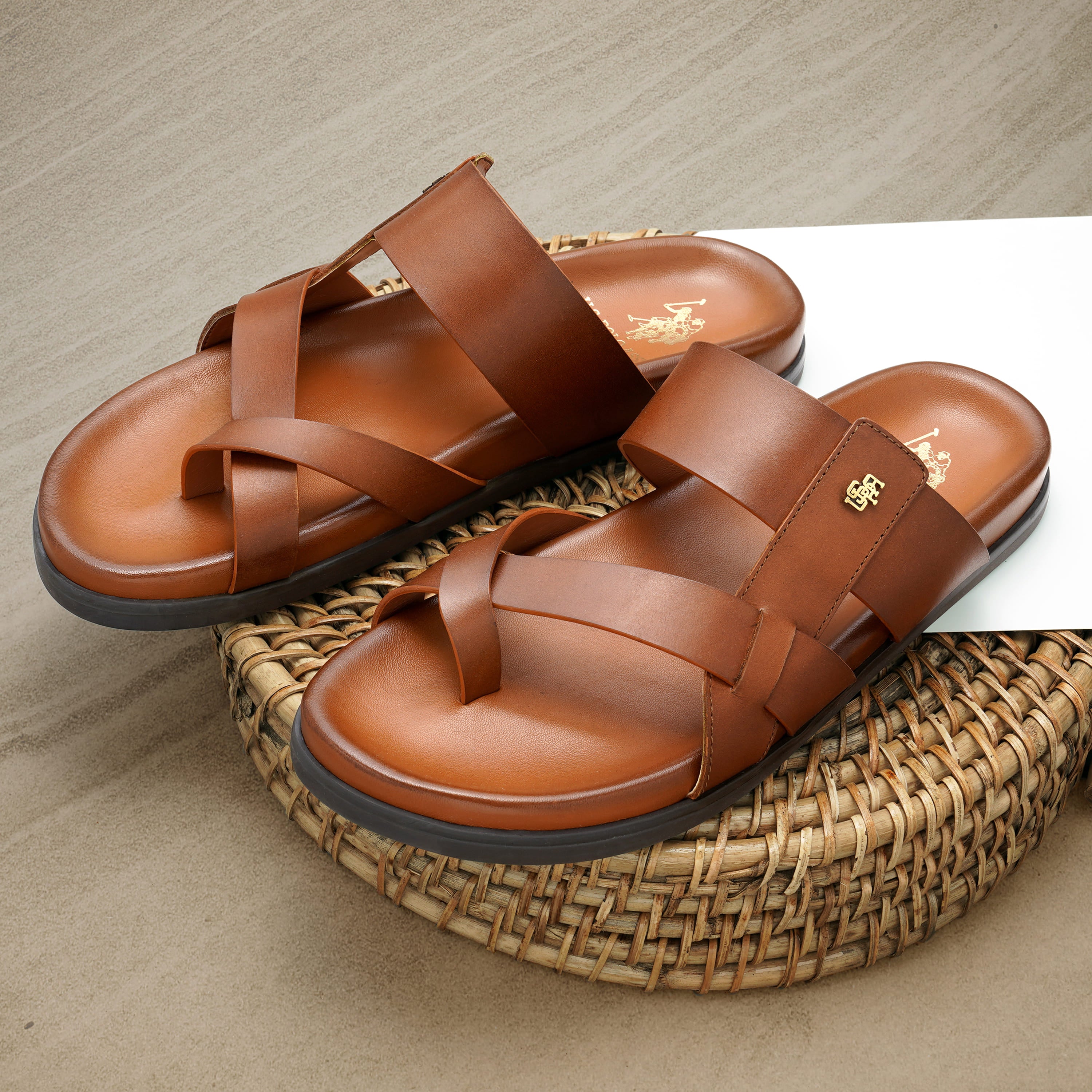 Buckle Strap Iker Sandals Brown - U.S. Polo Assn. India | Large