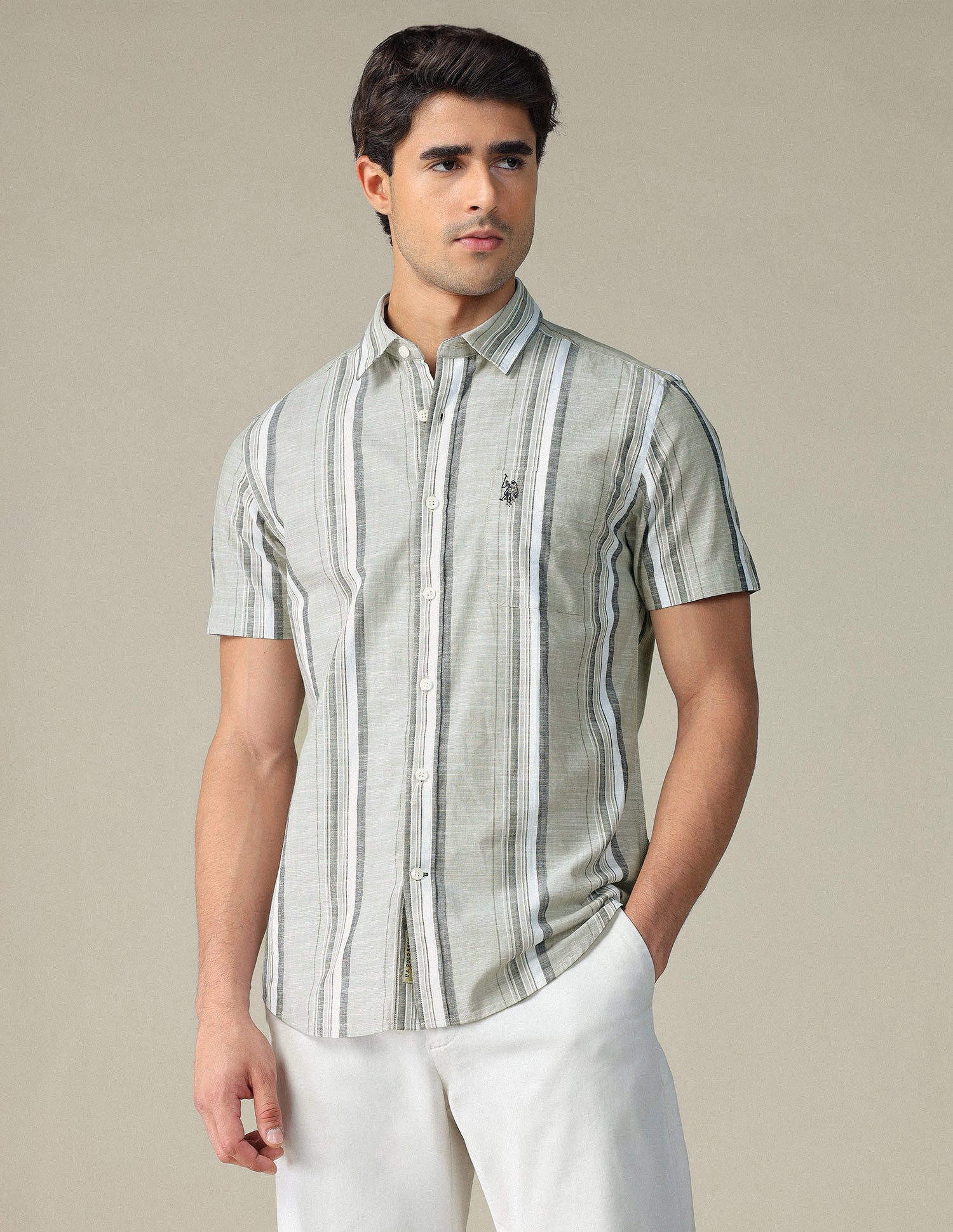 Vertical Striped Pure Cotton Shirt