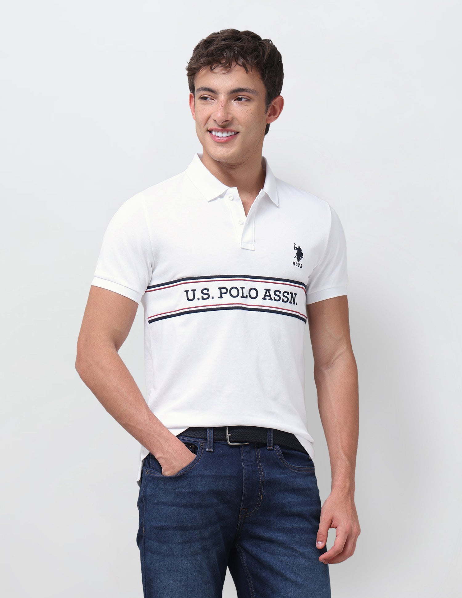 Brand Embroidered Regular Fit Polo Shirt