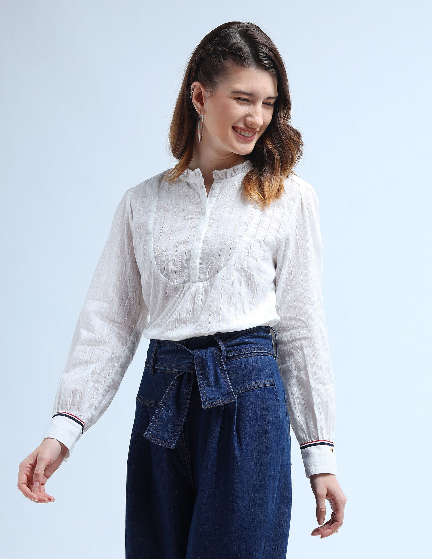 Tape Detail Dobby Top