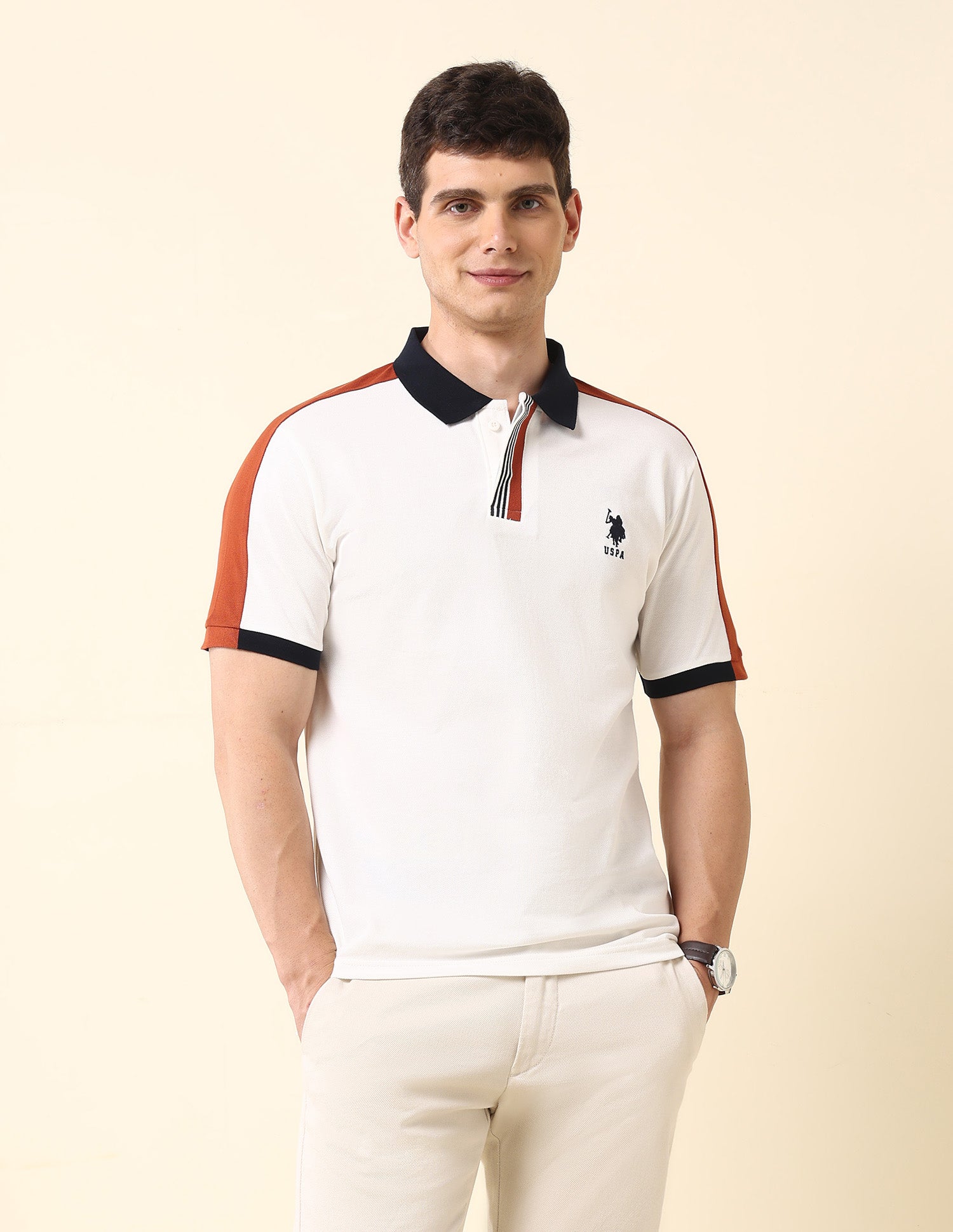 Colourblocked Slim Fit Classic Polo Shirt