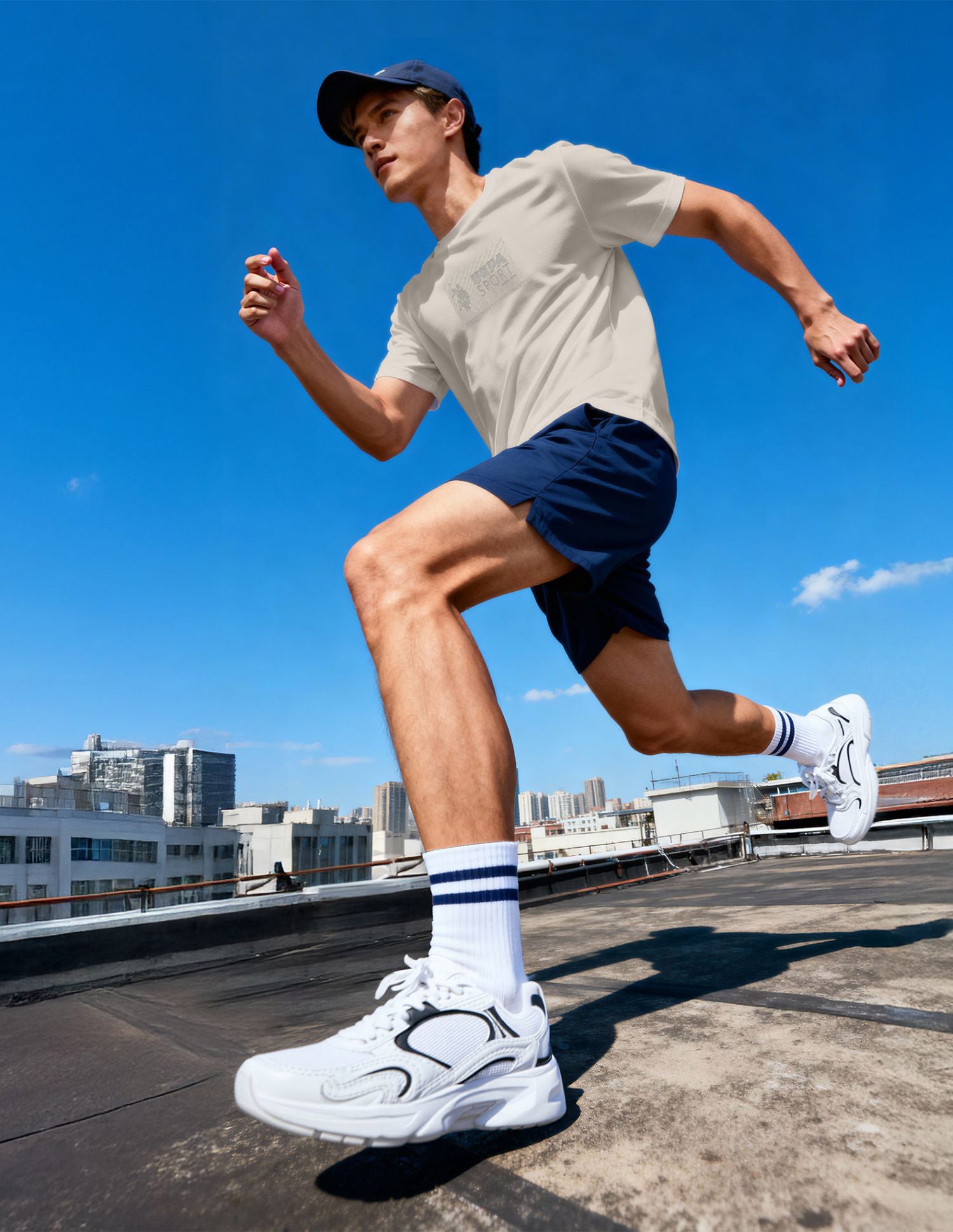 Brand Embossed Regular Fit Active T-Shirt