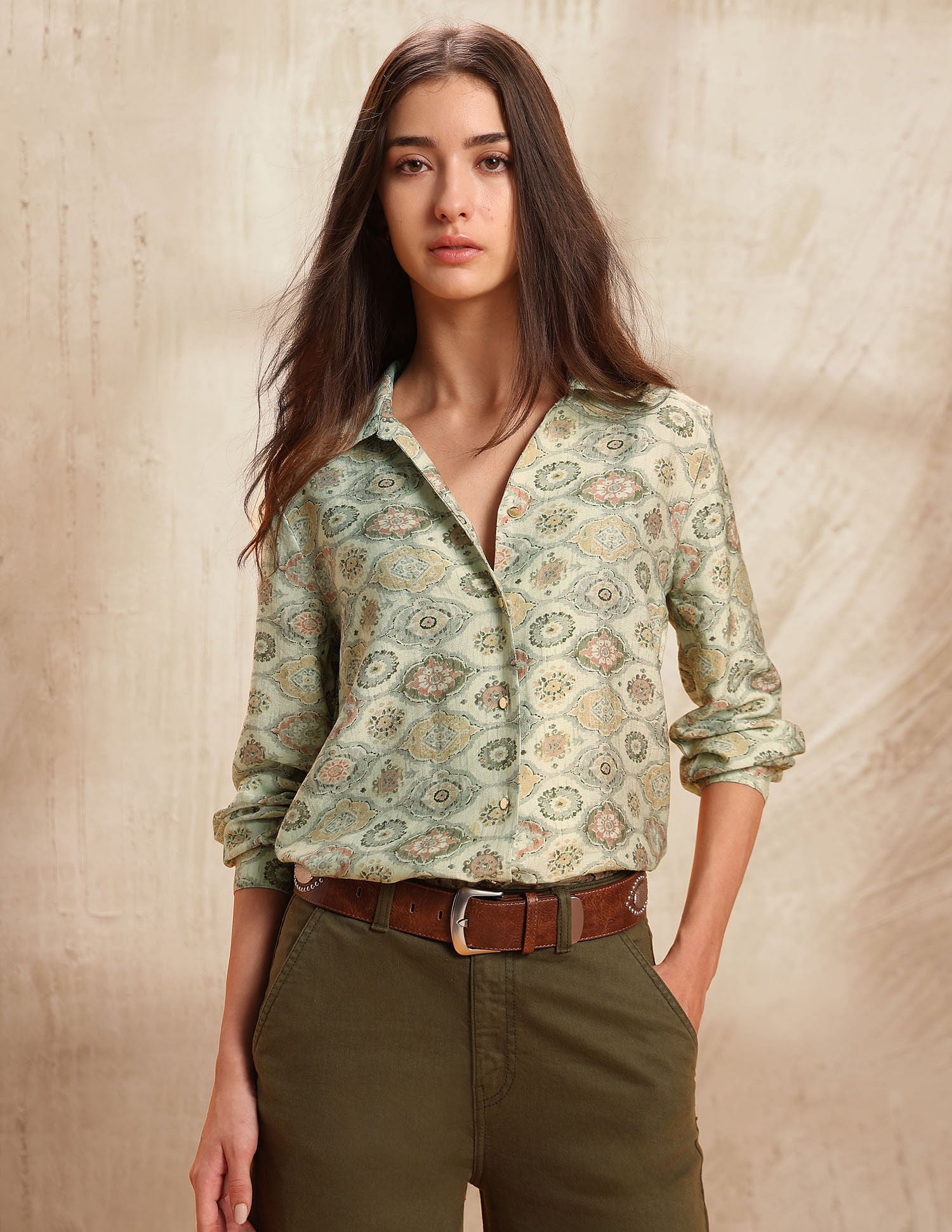 Regular Fit Abstract Printed Shirt