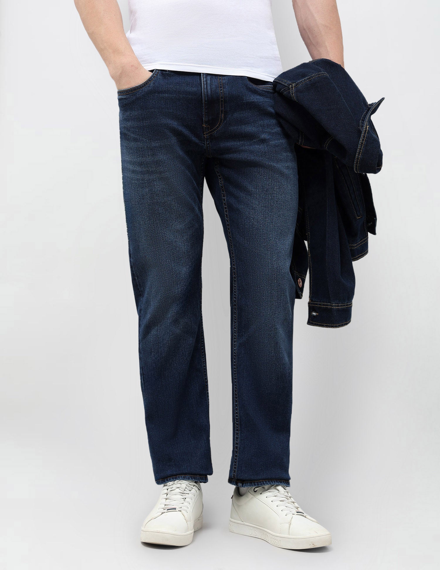 Harold Slim Straight Fit Blue Jeans Indigo - U.S. Polo Assn. India | Large
