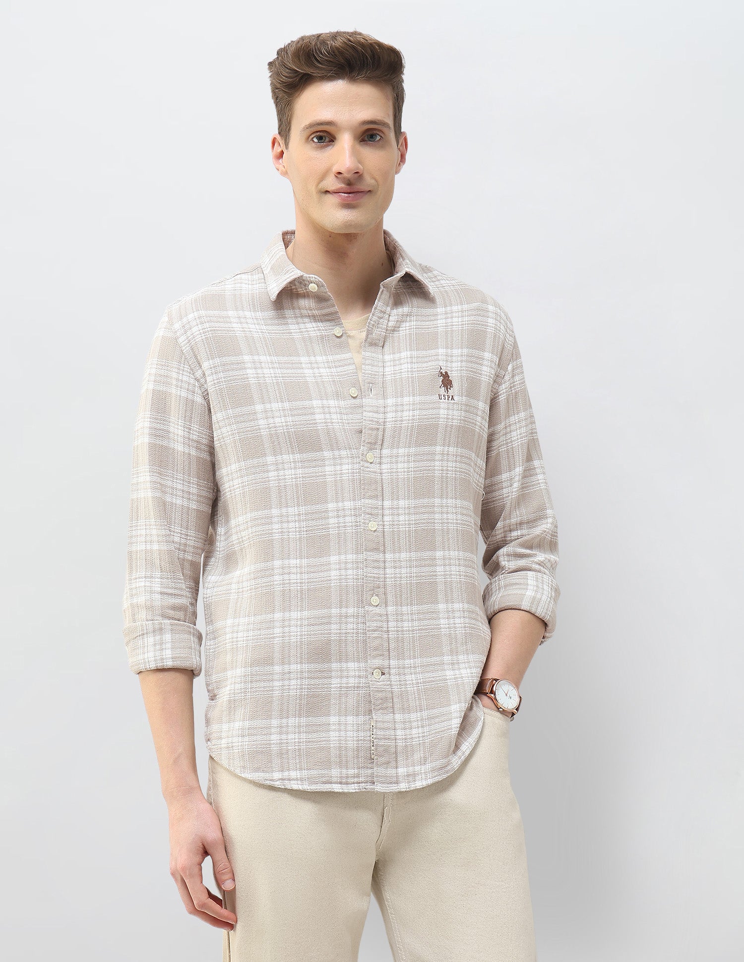 Plaid Checked Motel On The Coast Shirt