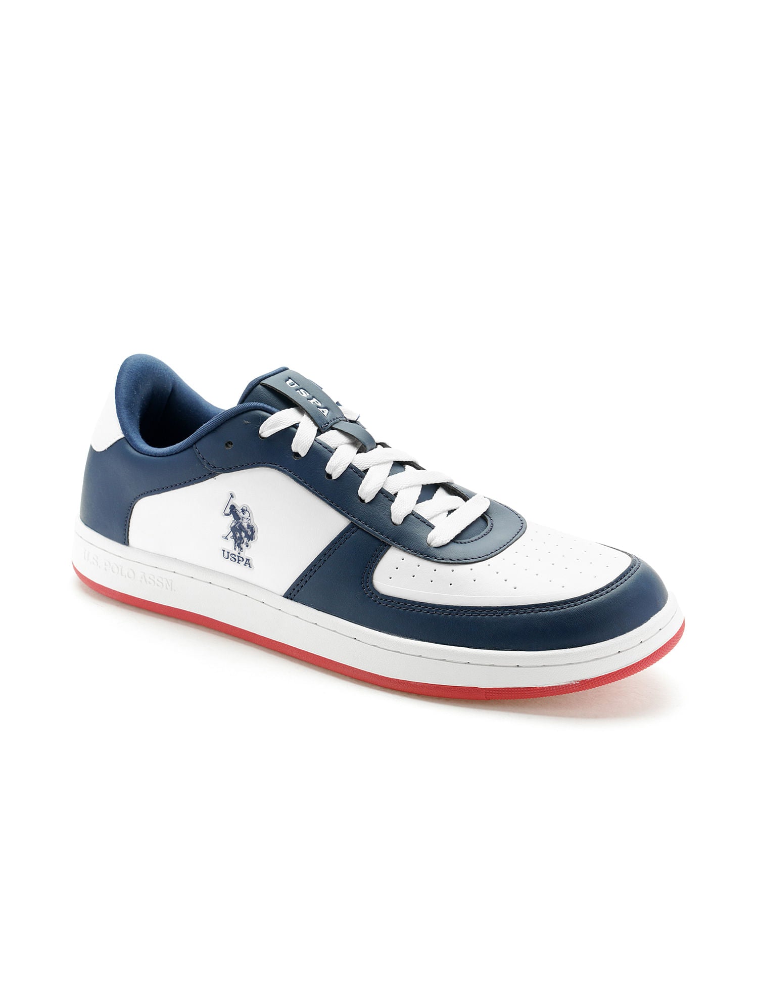 Men Rein 2.0 Dk. Blue Retro Court Sneakers Navy and White - U.S. POLO ASSN. | Large