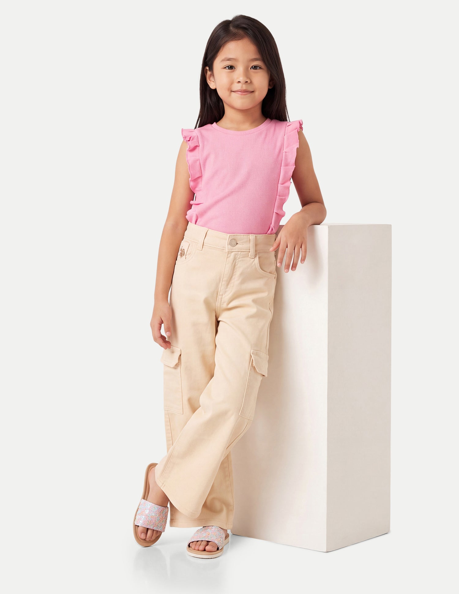 Wide Leg Fit Beige Jeans Beige - U.S. Polo Assn. India | Large