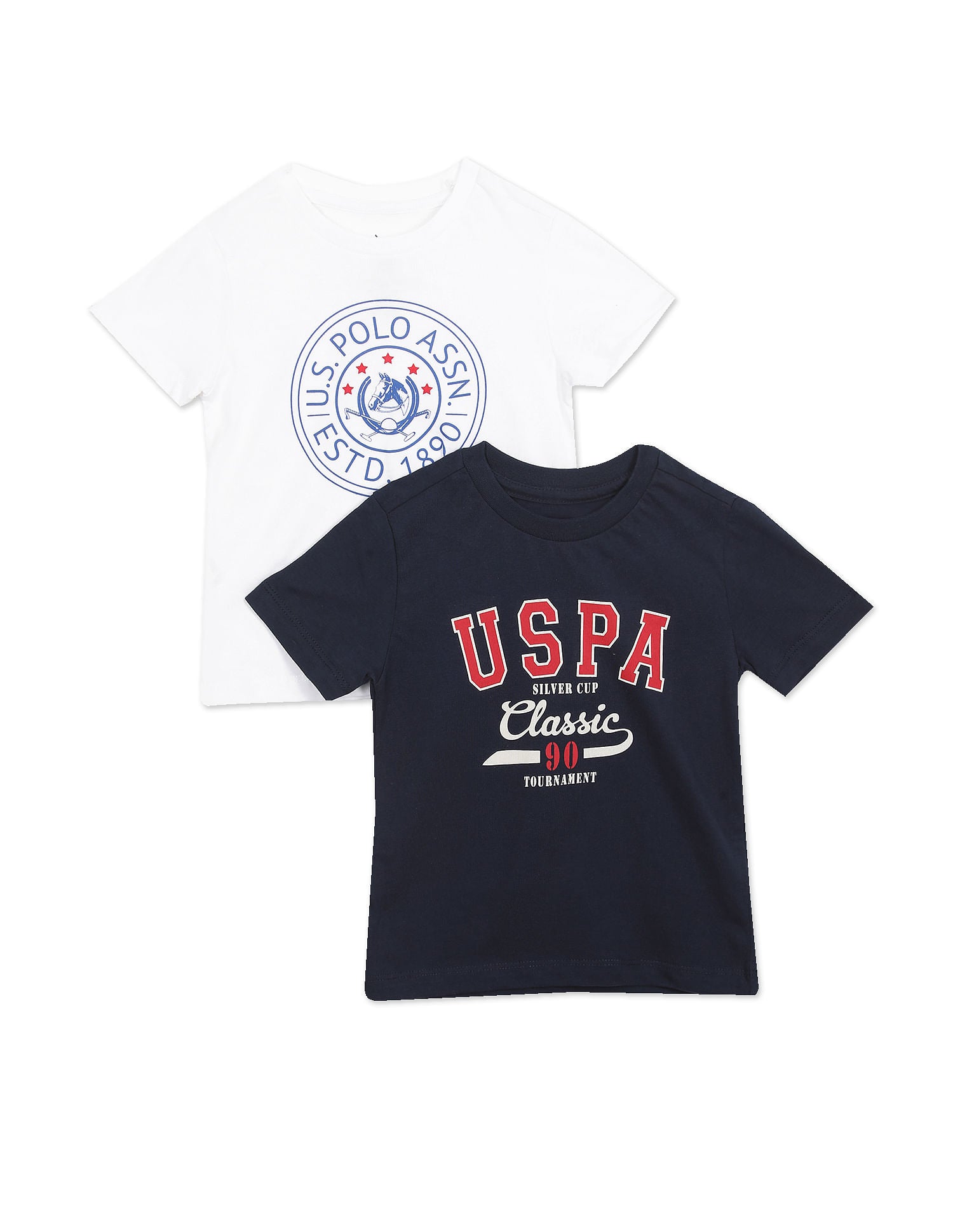 Cotton Printed T-Shirts - Pack Of 2